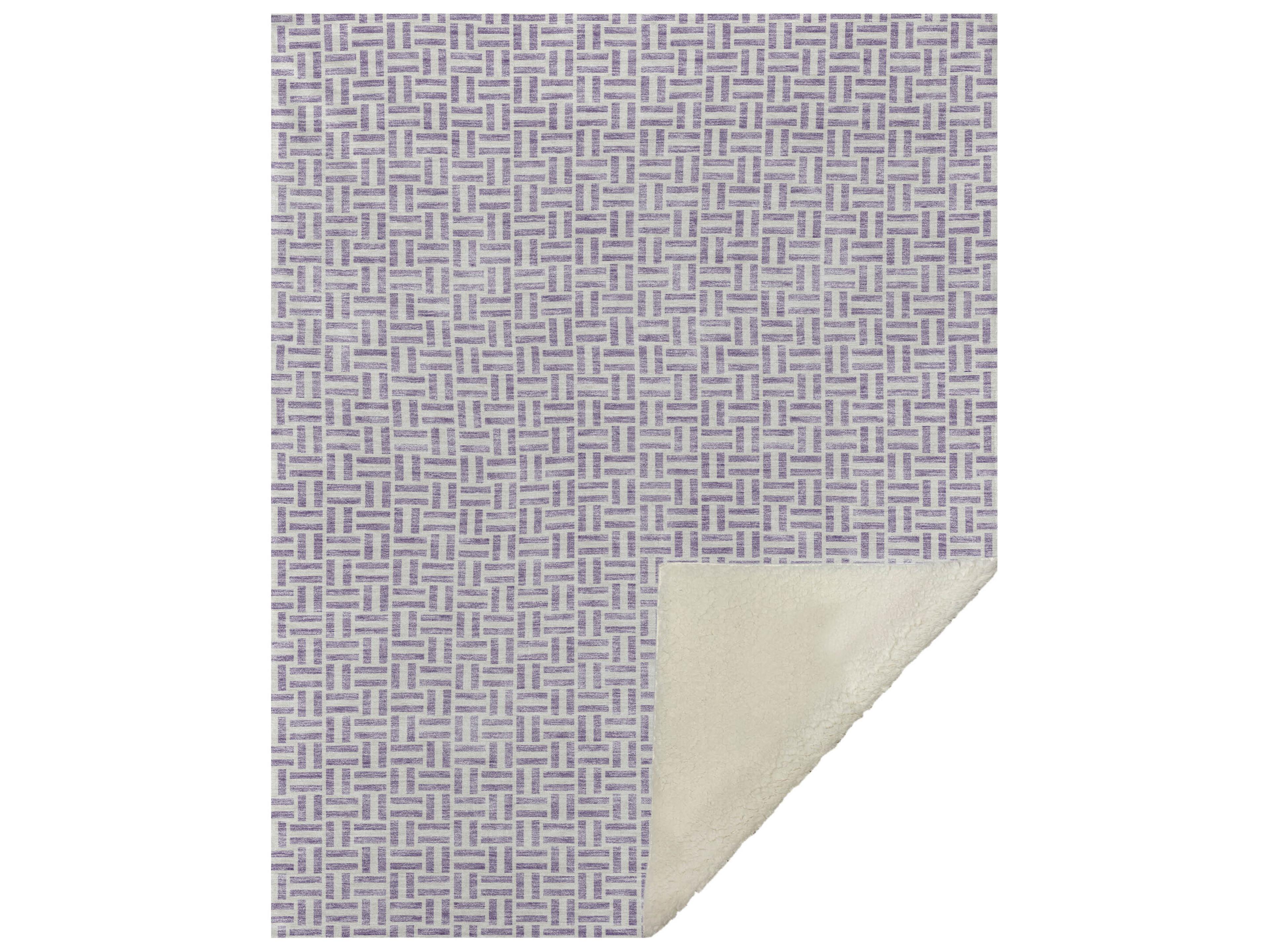 Sherpa Purple Polyester Throw