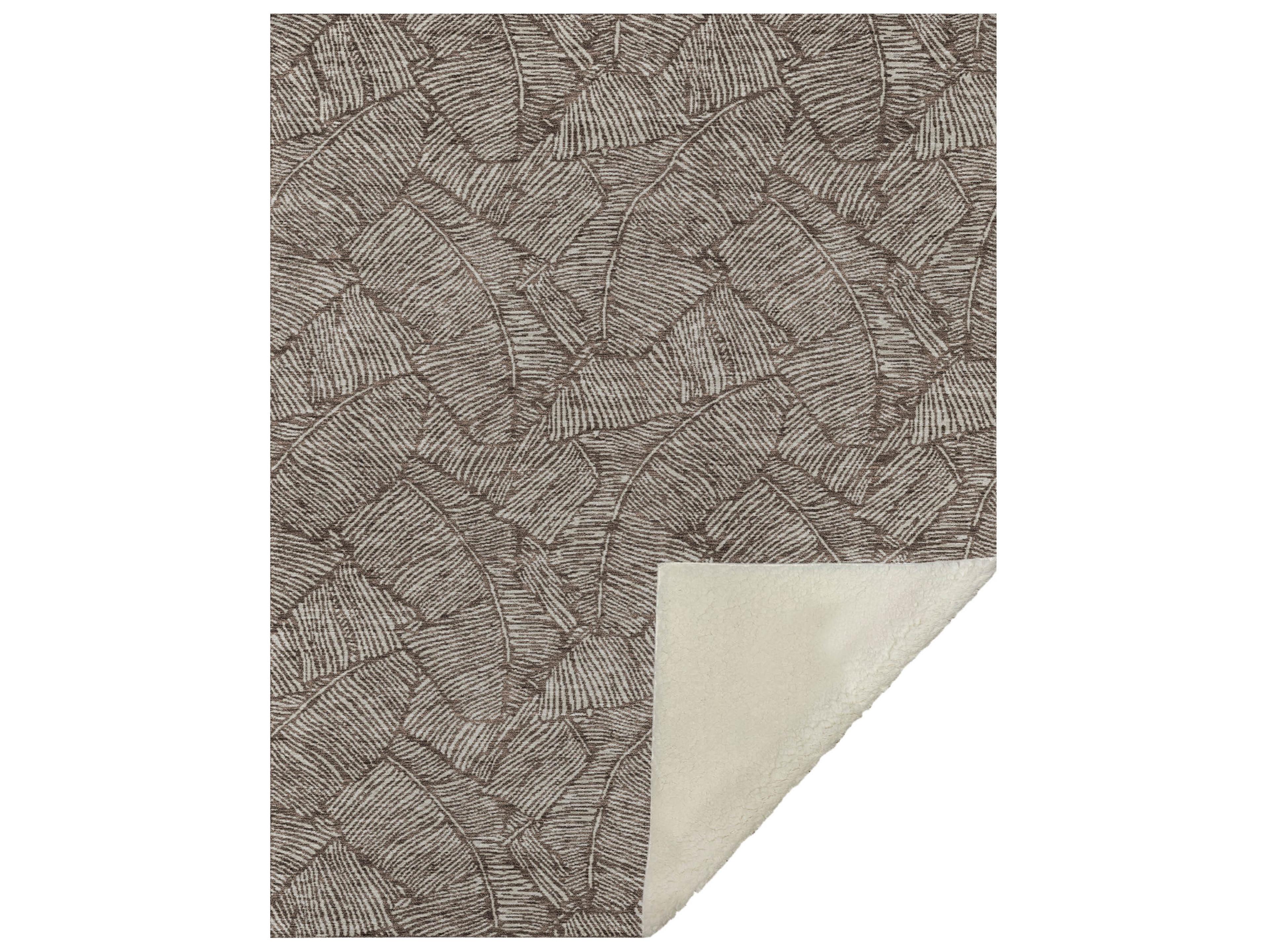 Sherpa Brown Polyester Throw