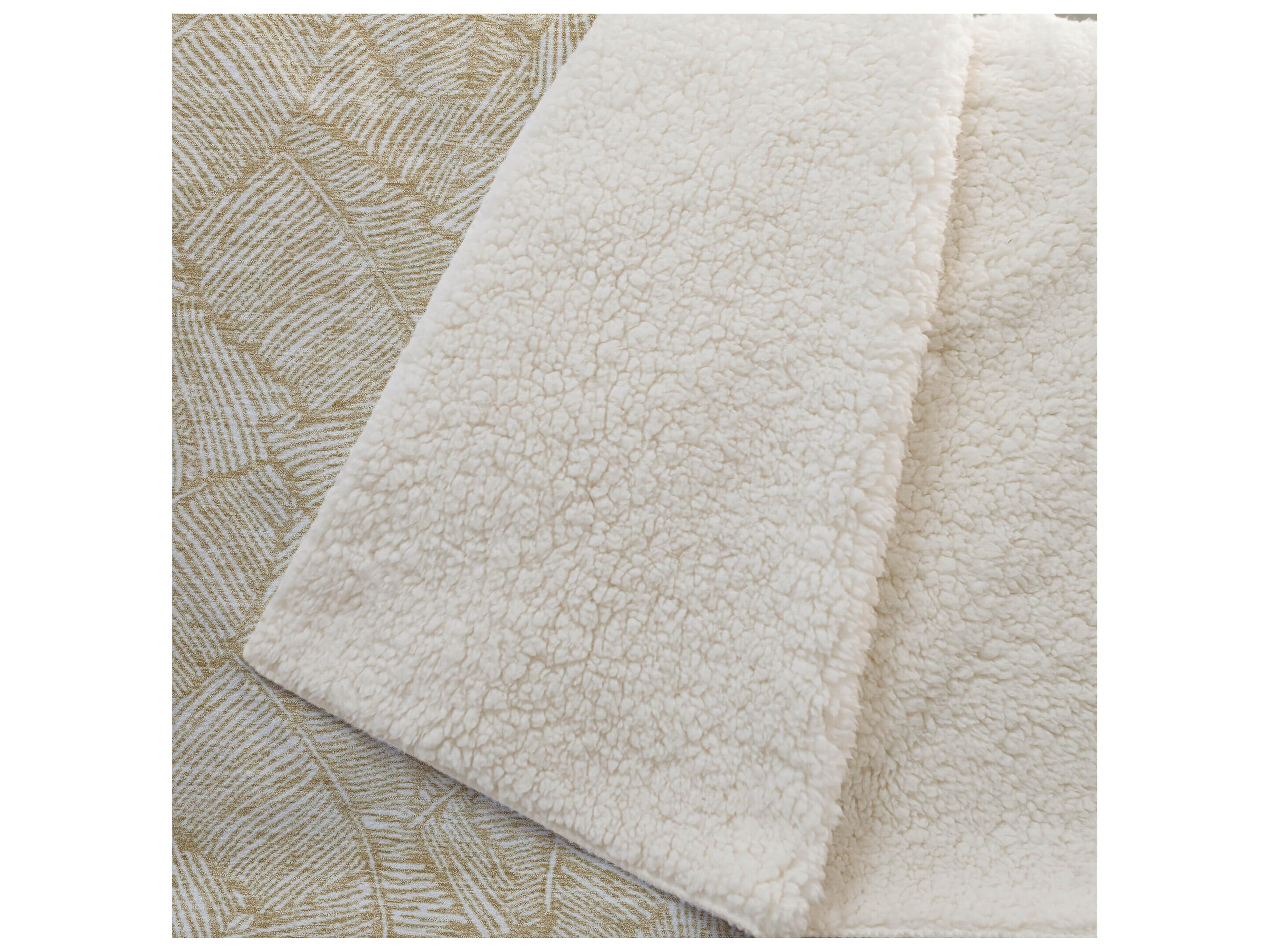 Dalyn Sherpa Gold Polyester Throw