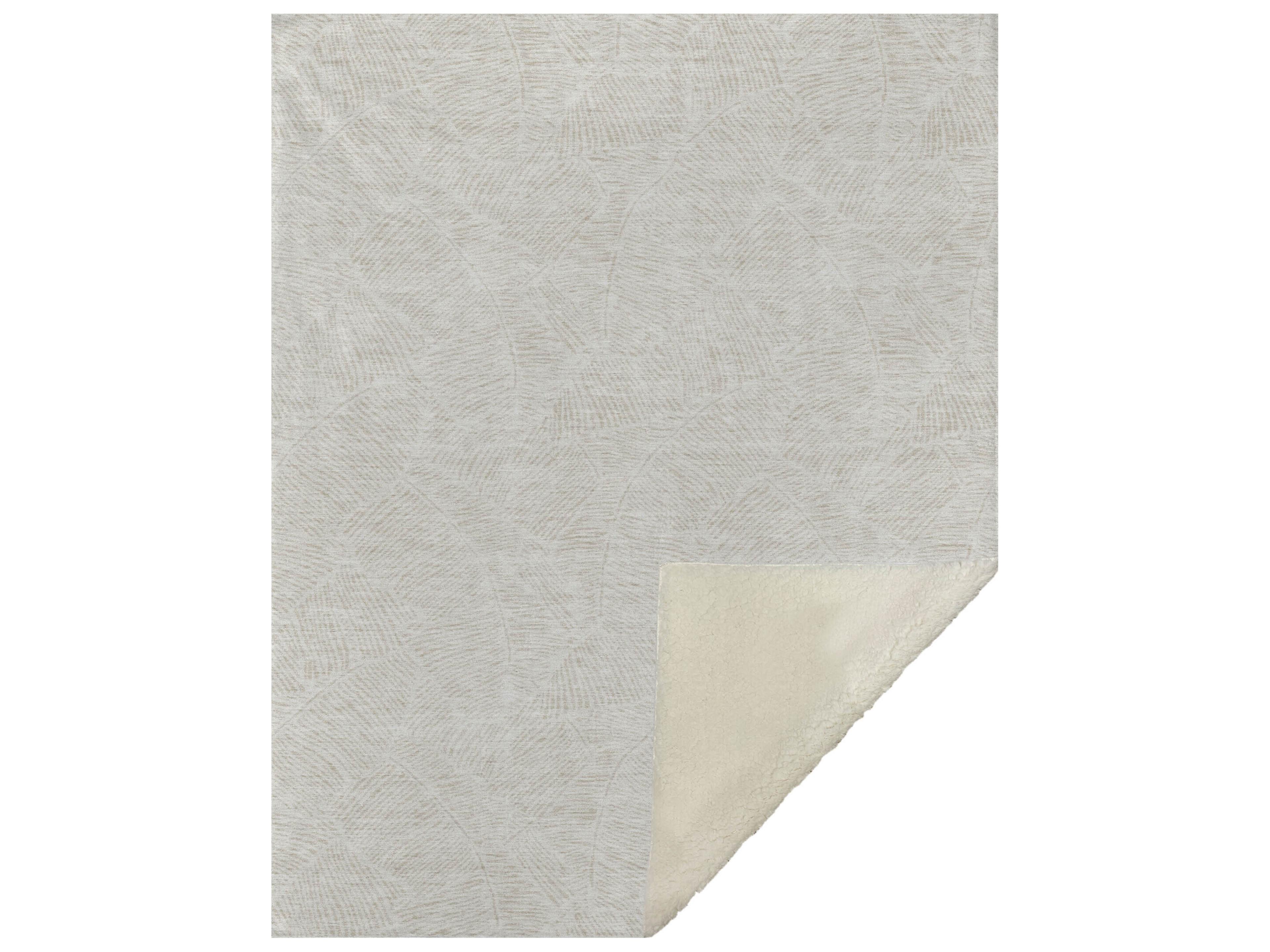 Dalyn Sherpa Ivory Polyester Throw