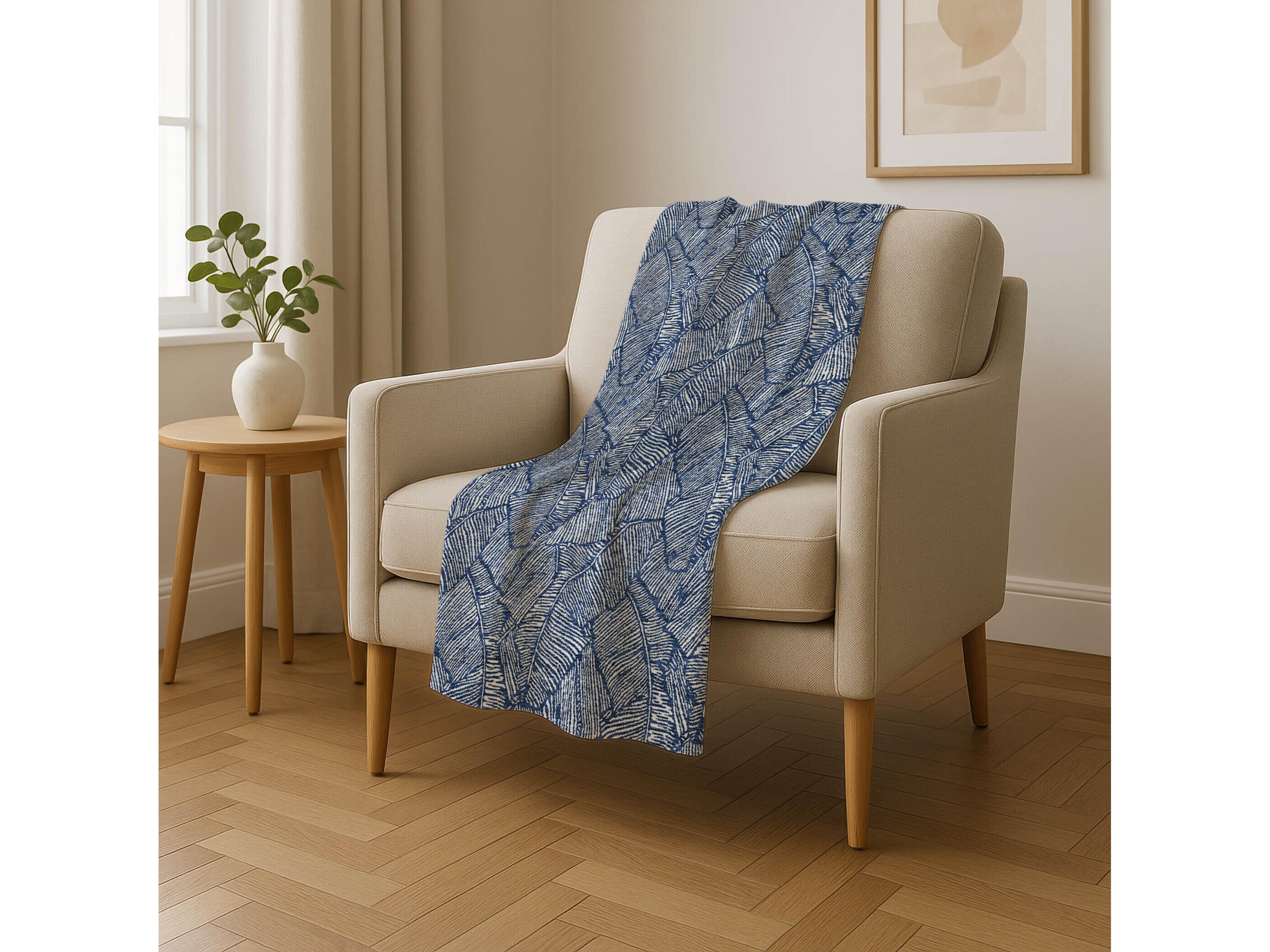 Dalyn Sherpa Blue Polyester Throw