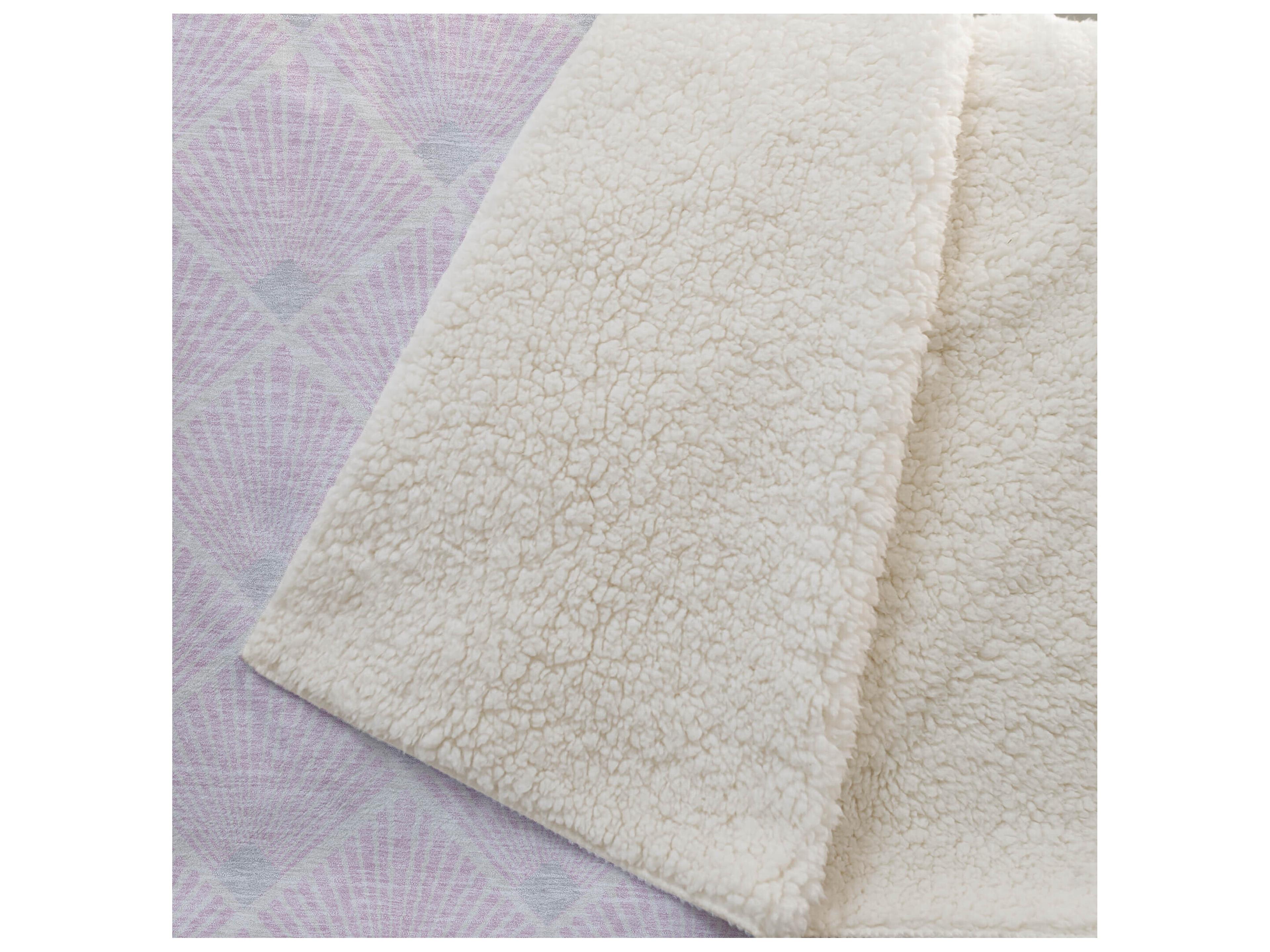 Dalyn Sherpa Pink Polyester Throw