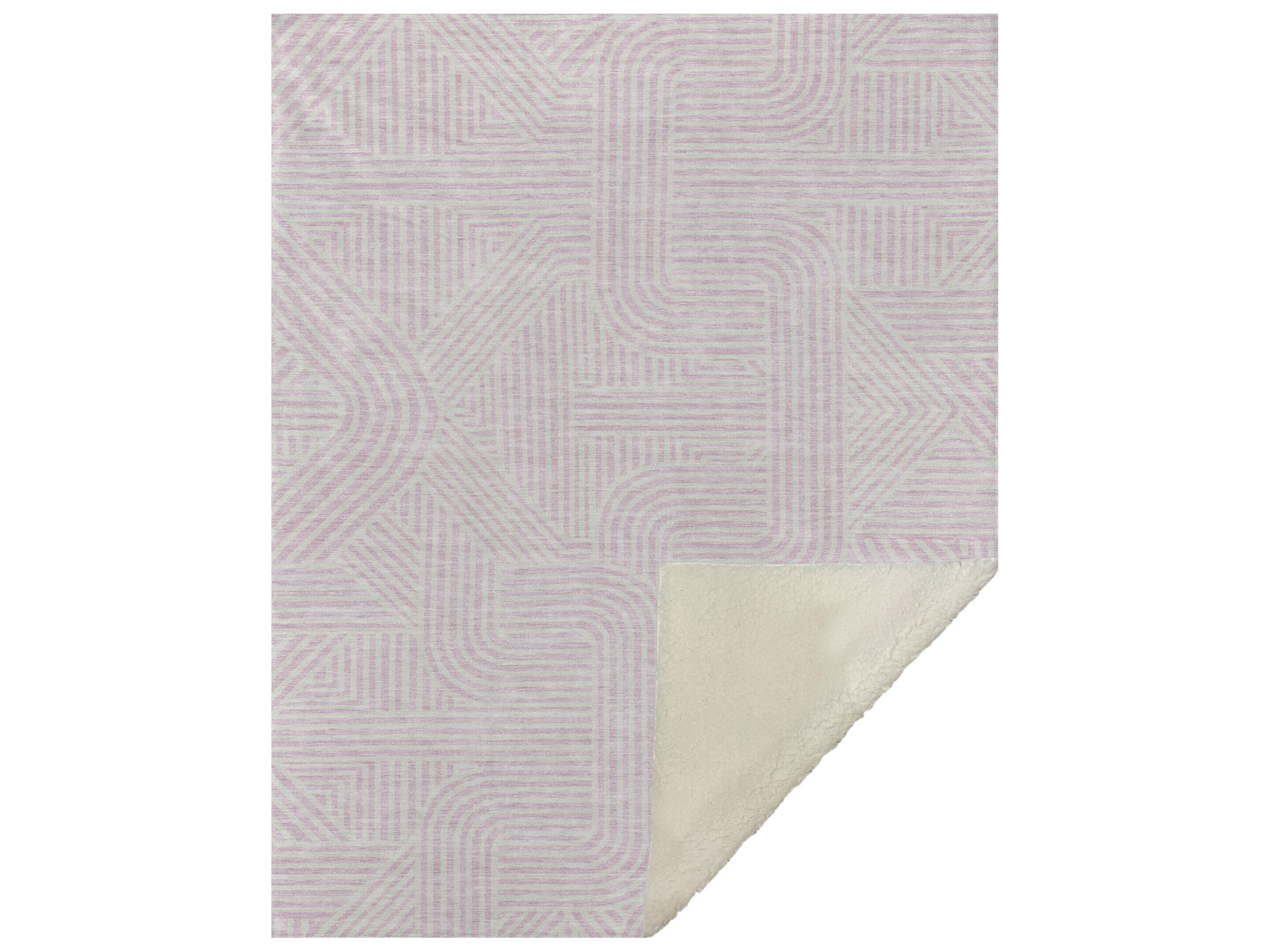 Sherpa Pink Polyester Throw