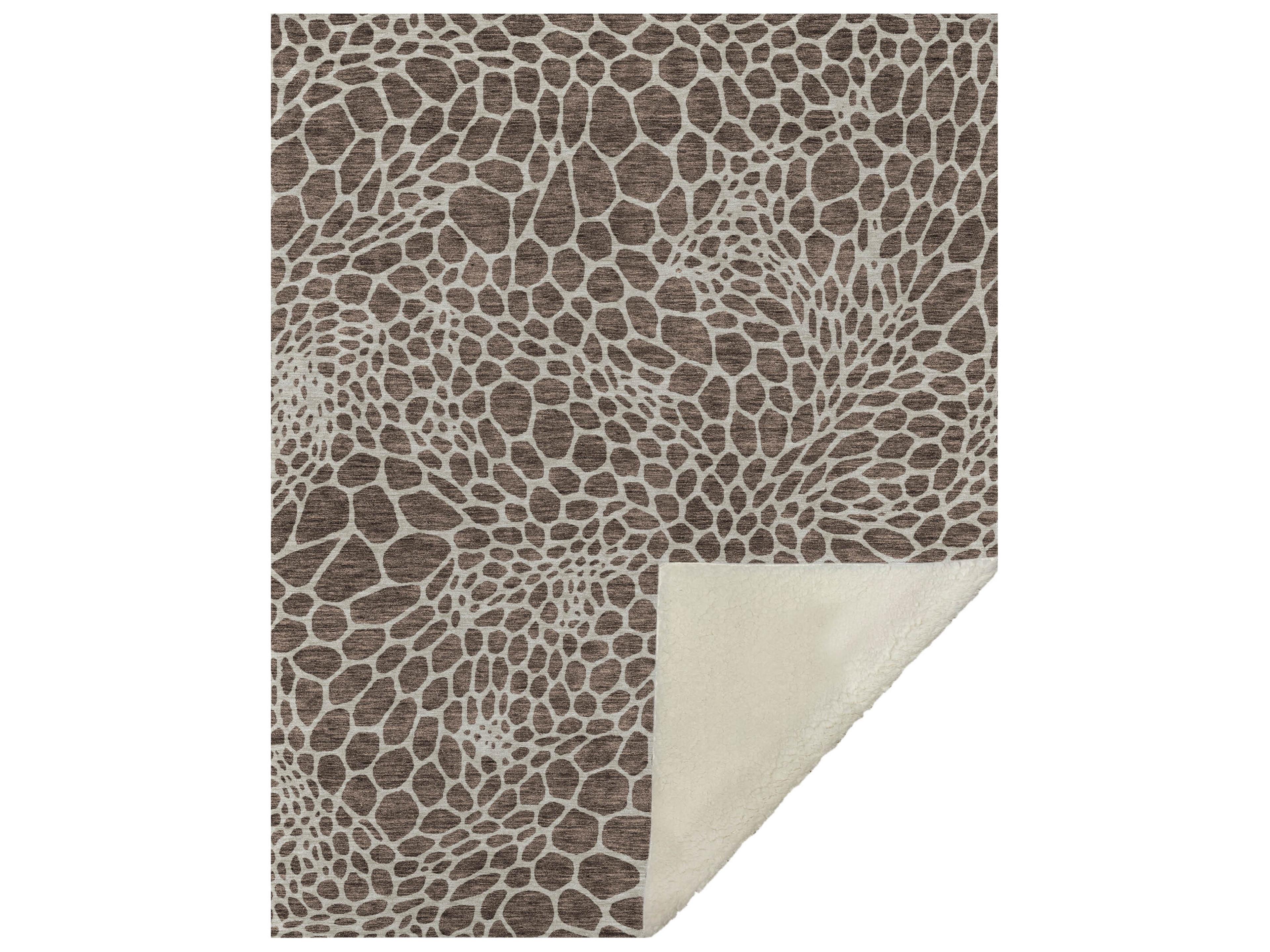 Sherpa Brown Polyester Throw