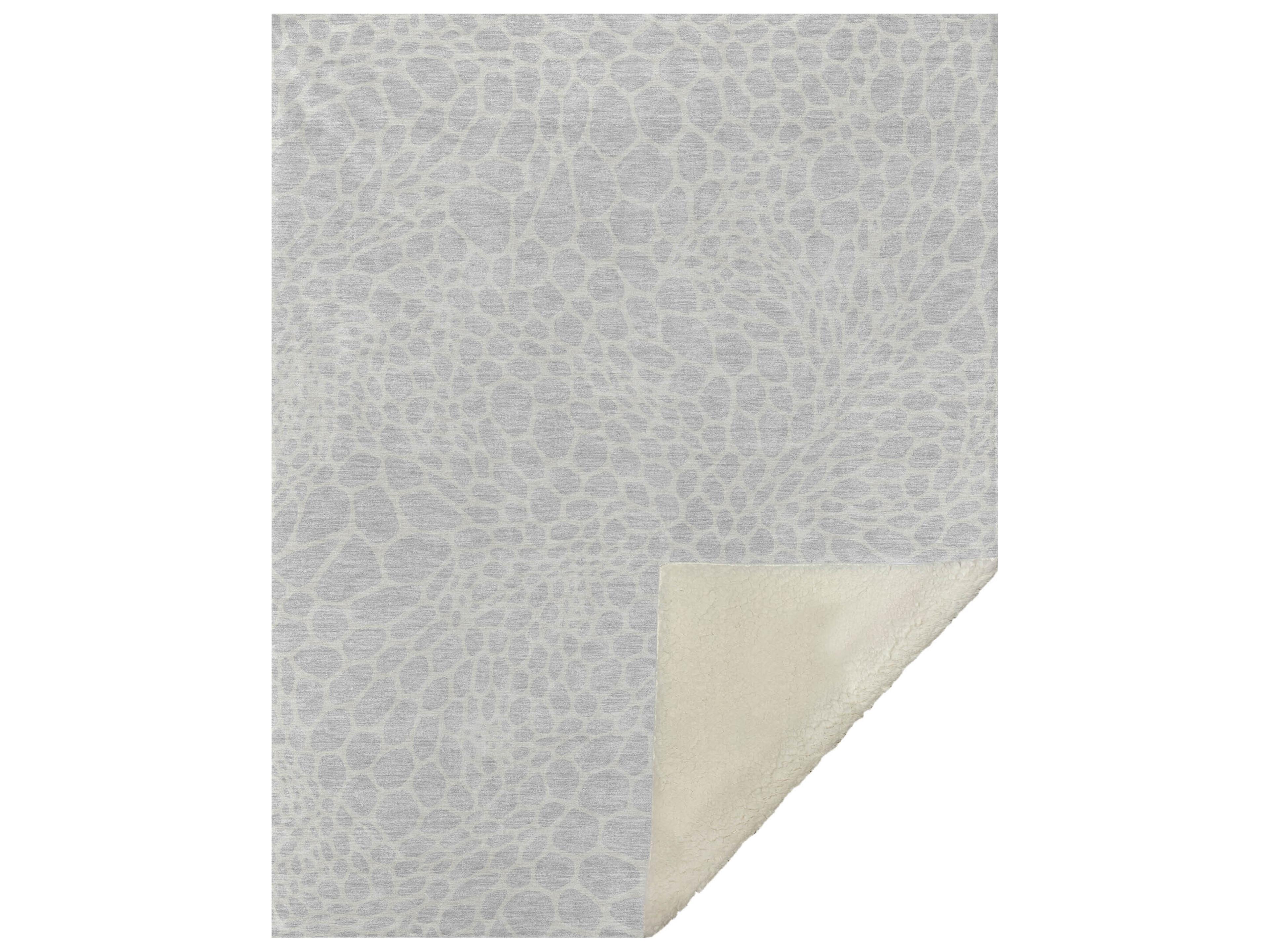 Sherpa Gray Polyester Throw