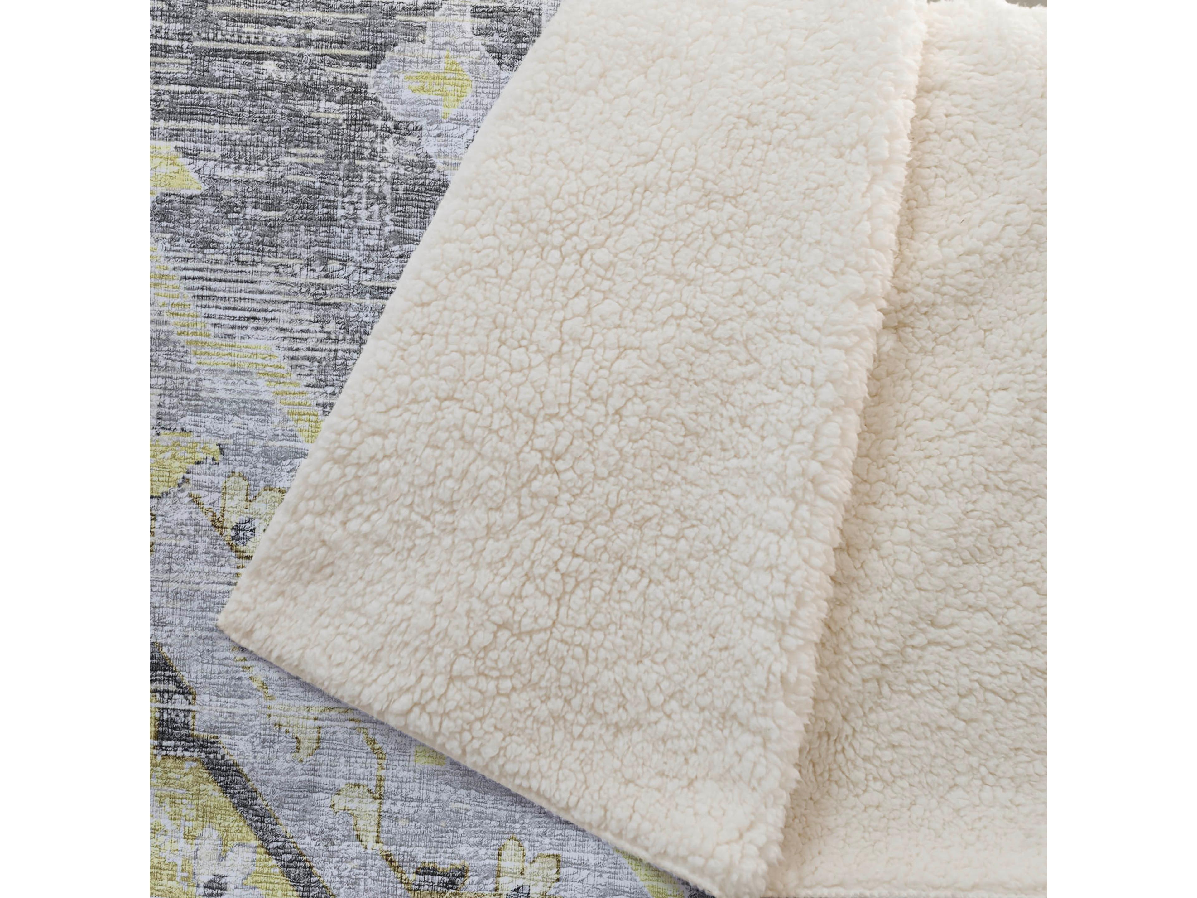 Dalyn Sherpa Gray Polyester Throw