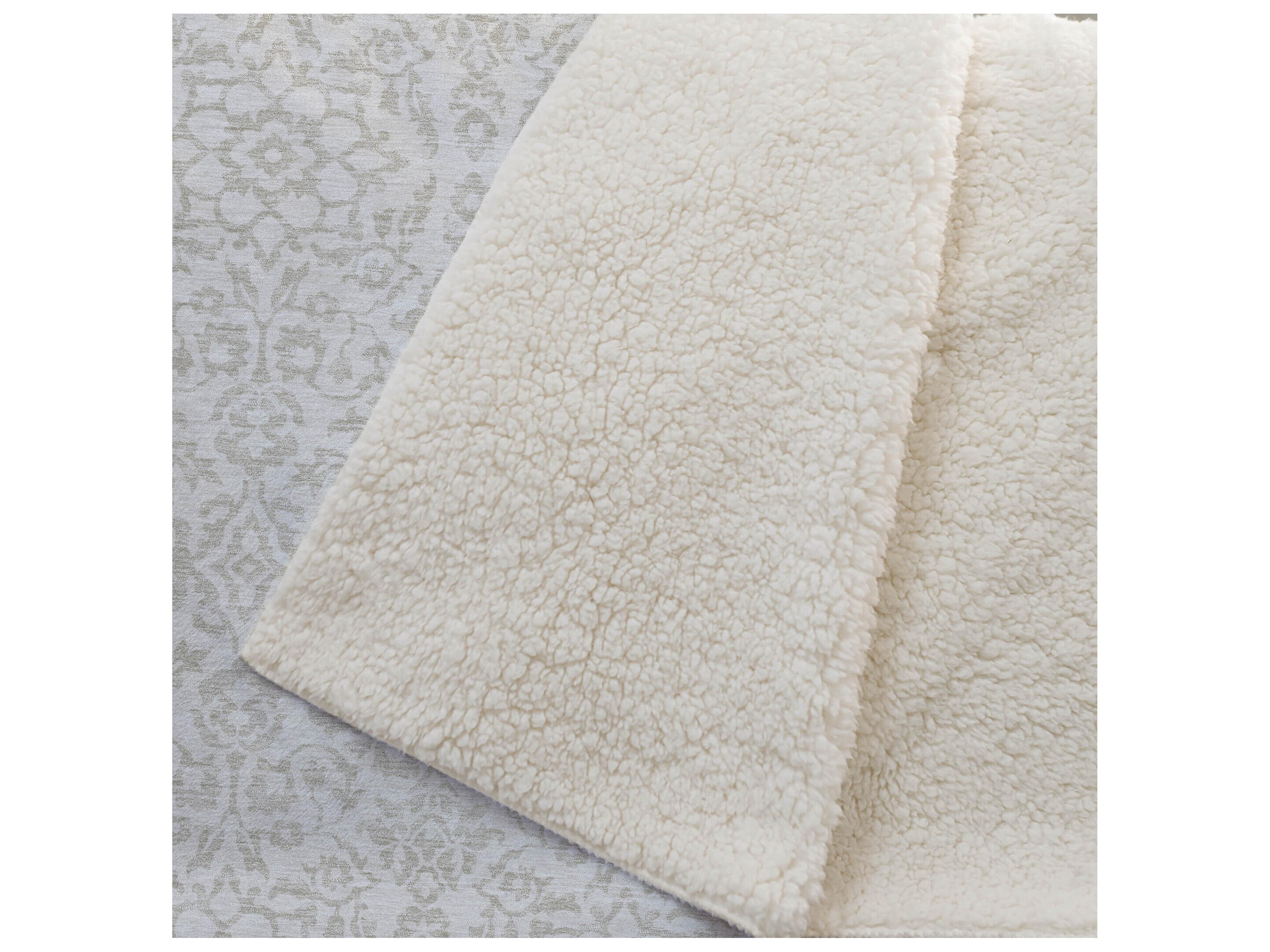 Dalyn Sherpa Ivory Polyester Throw