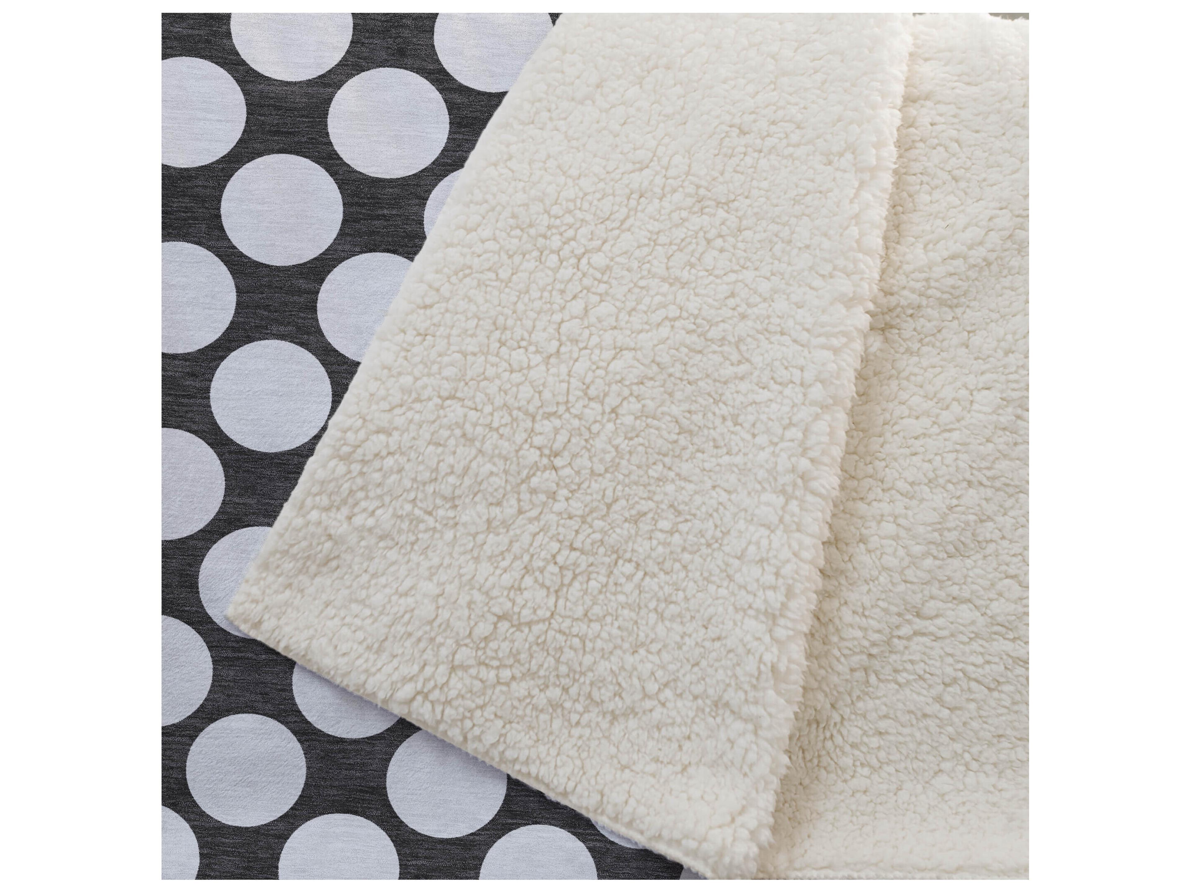 Dalyn Sherpa Black Polyester Throw