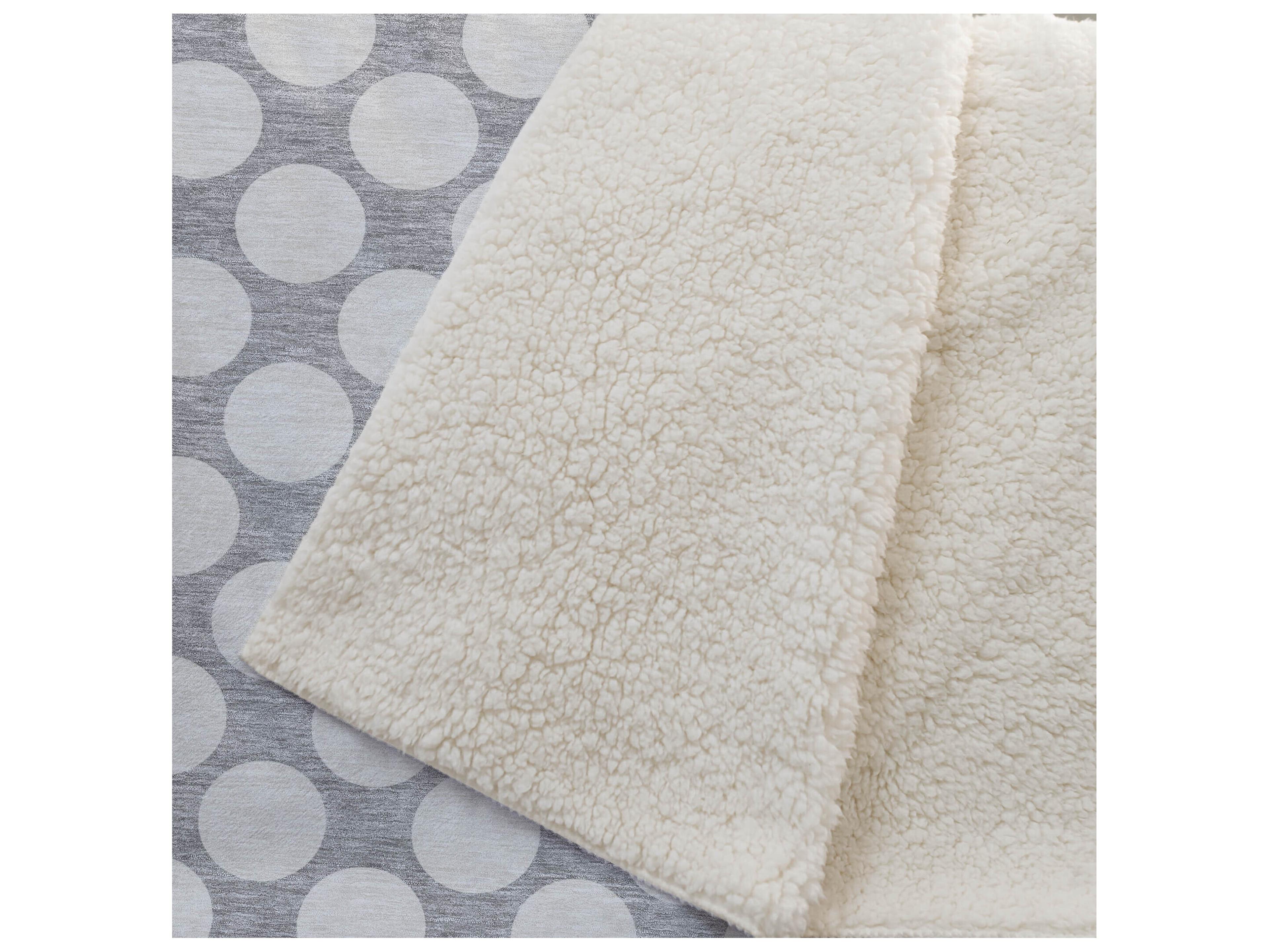 Dalyn Sherpa Gray Polyester Throw