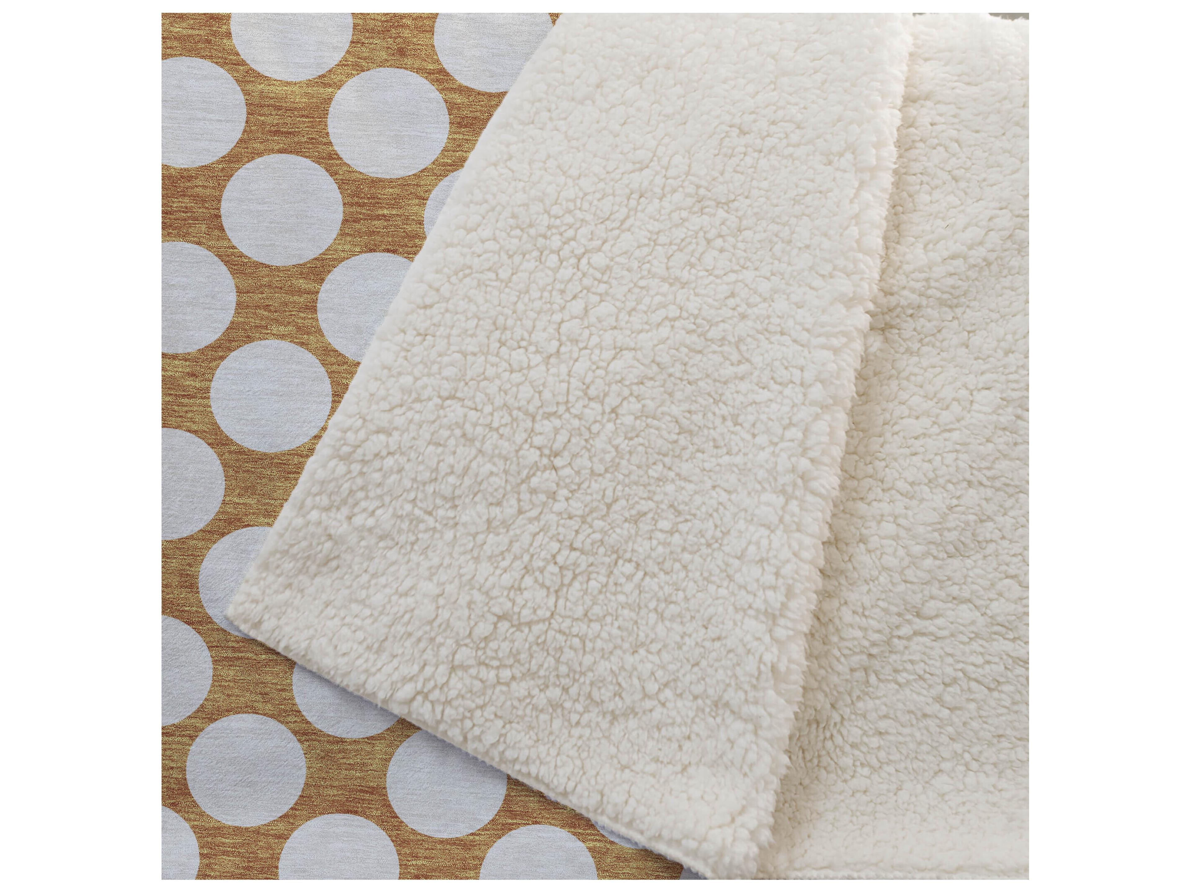 Dalyn Sherpa Orange Polyester Throw