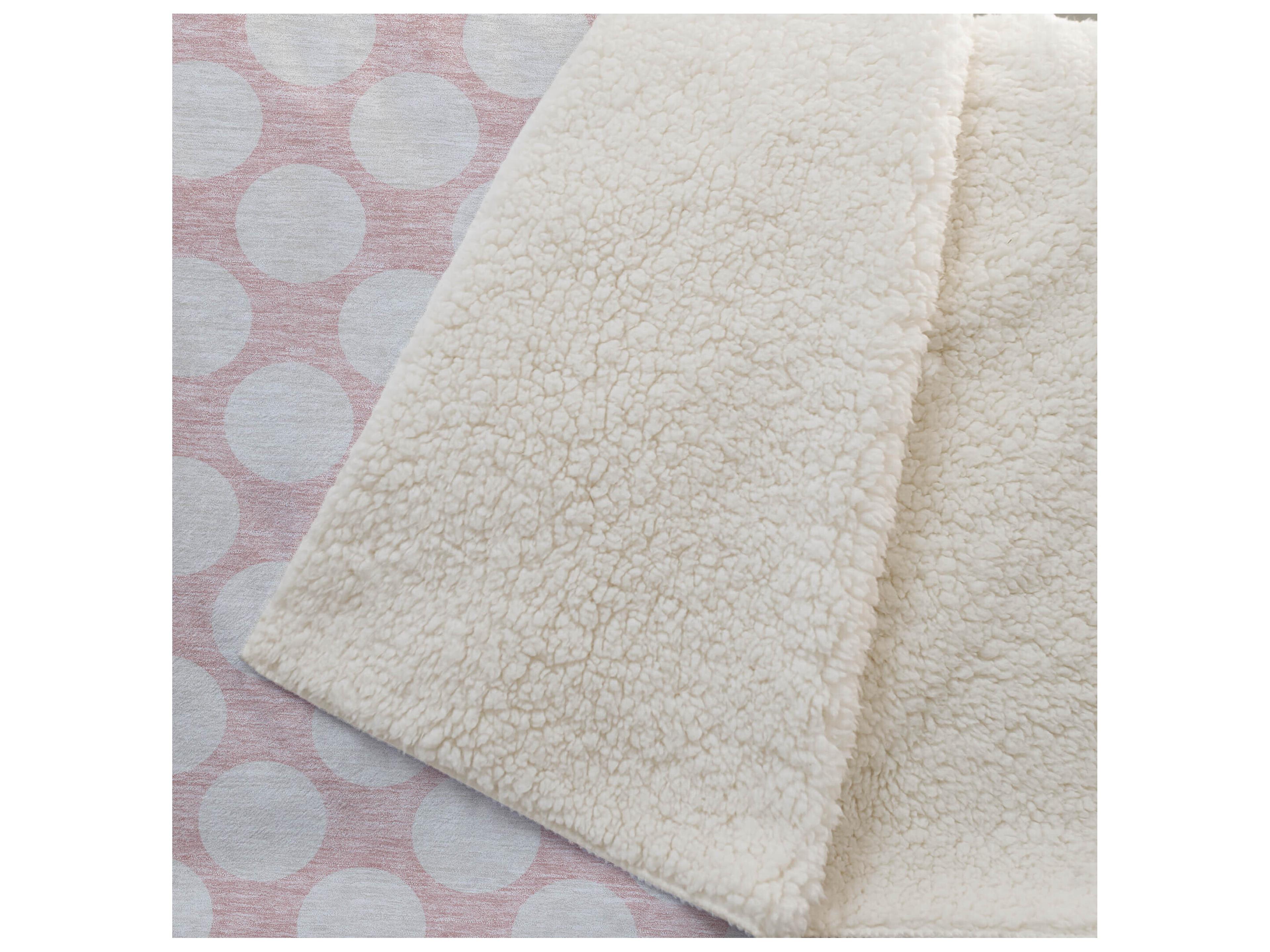 Dalyn Sherpa Pink Polyester Throw