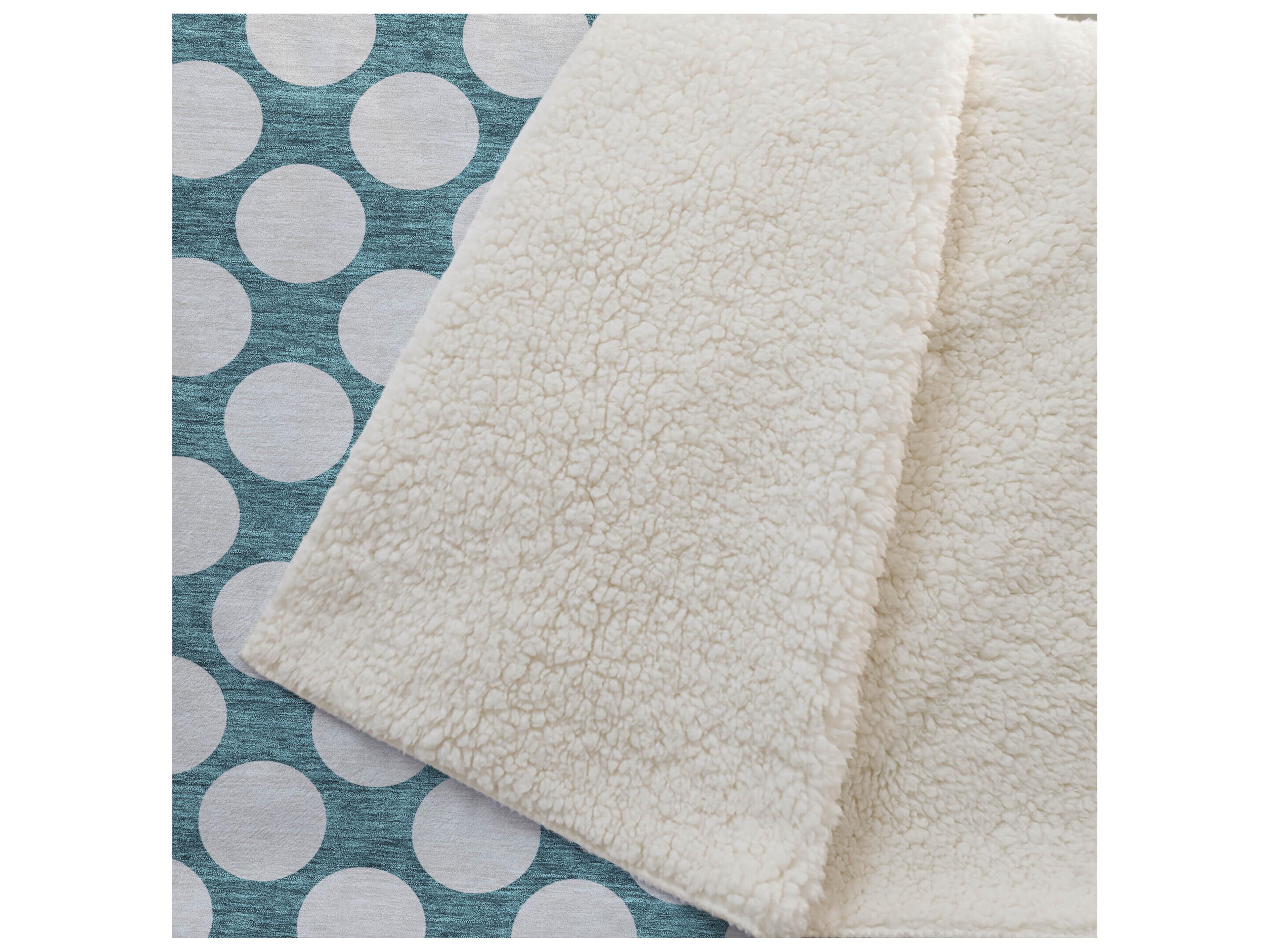 Dalyn Sherpa Teal Polyester Throw