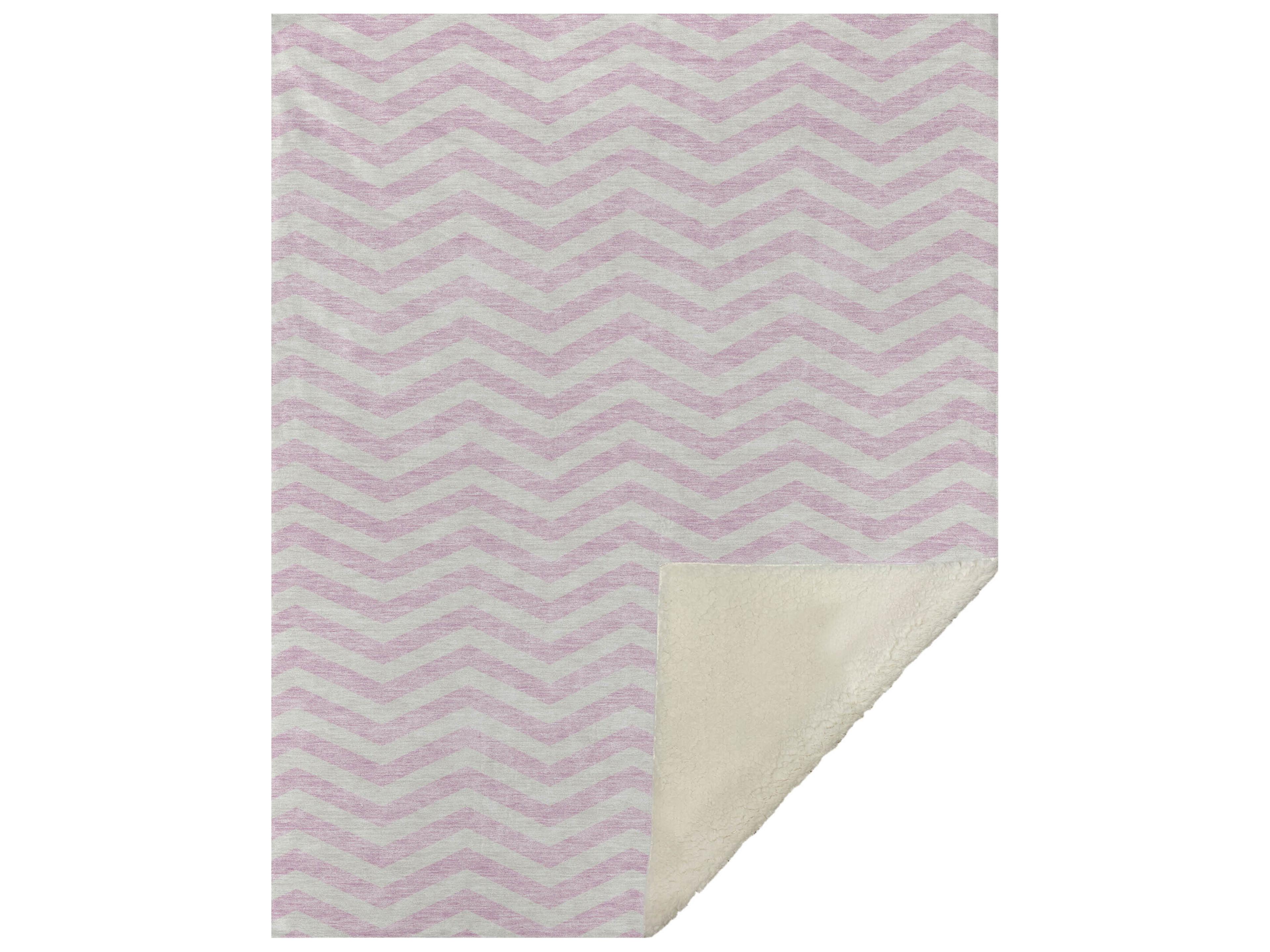 Sherpa Pink Polyester Throw