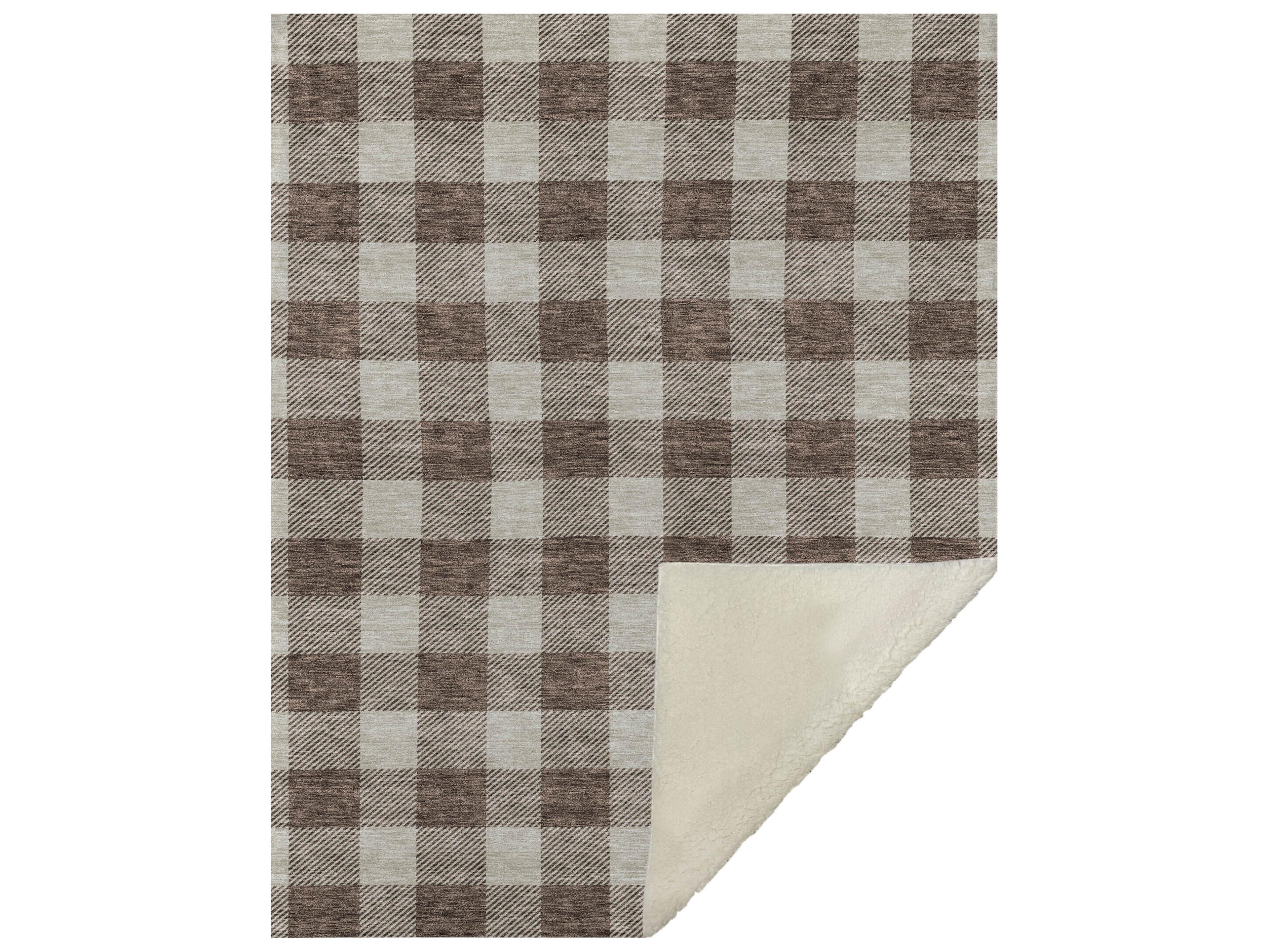 Sherpa Brown Polyester Throw