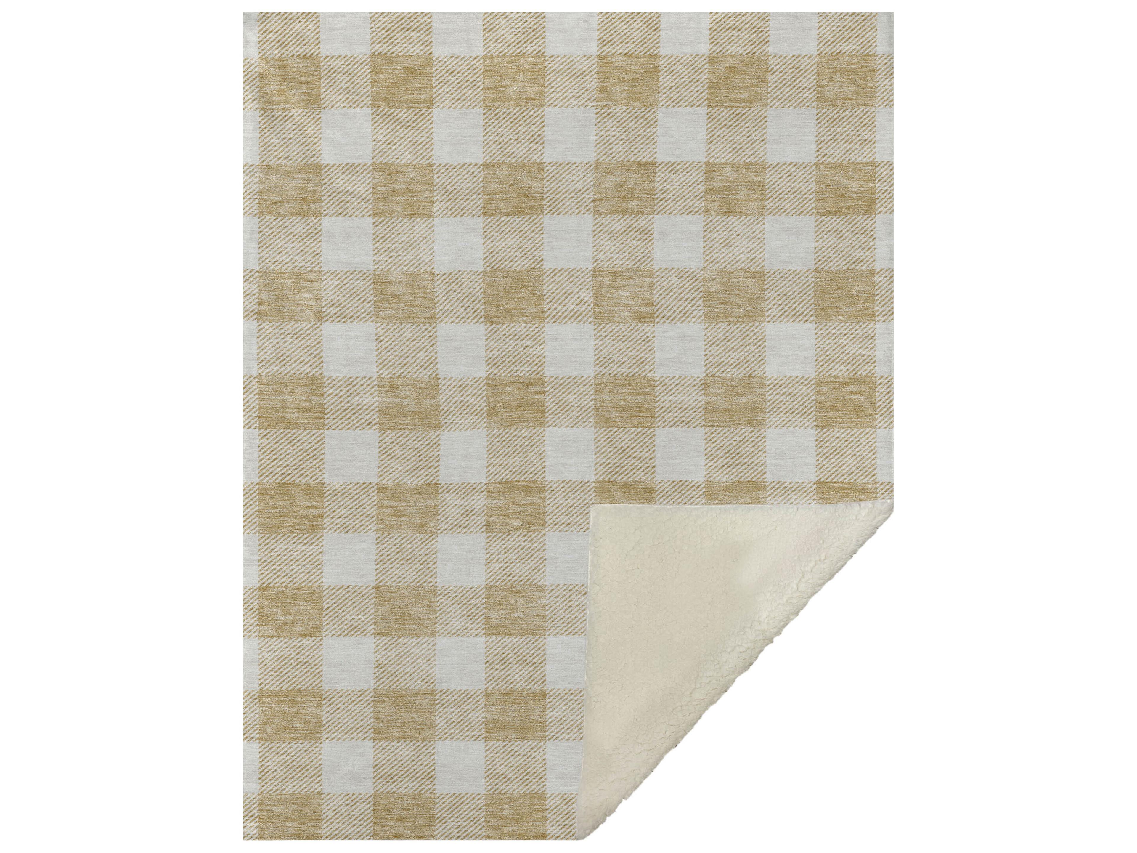 Sherpa Gold Polyester Throw