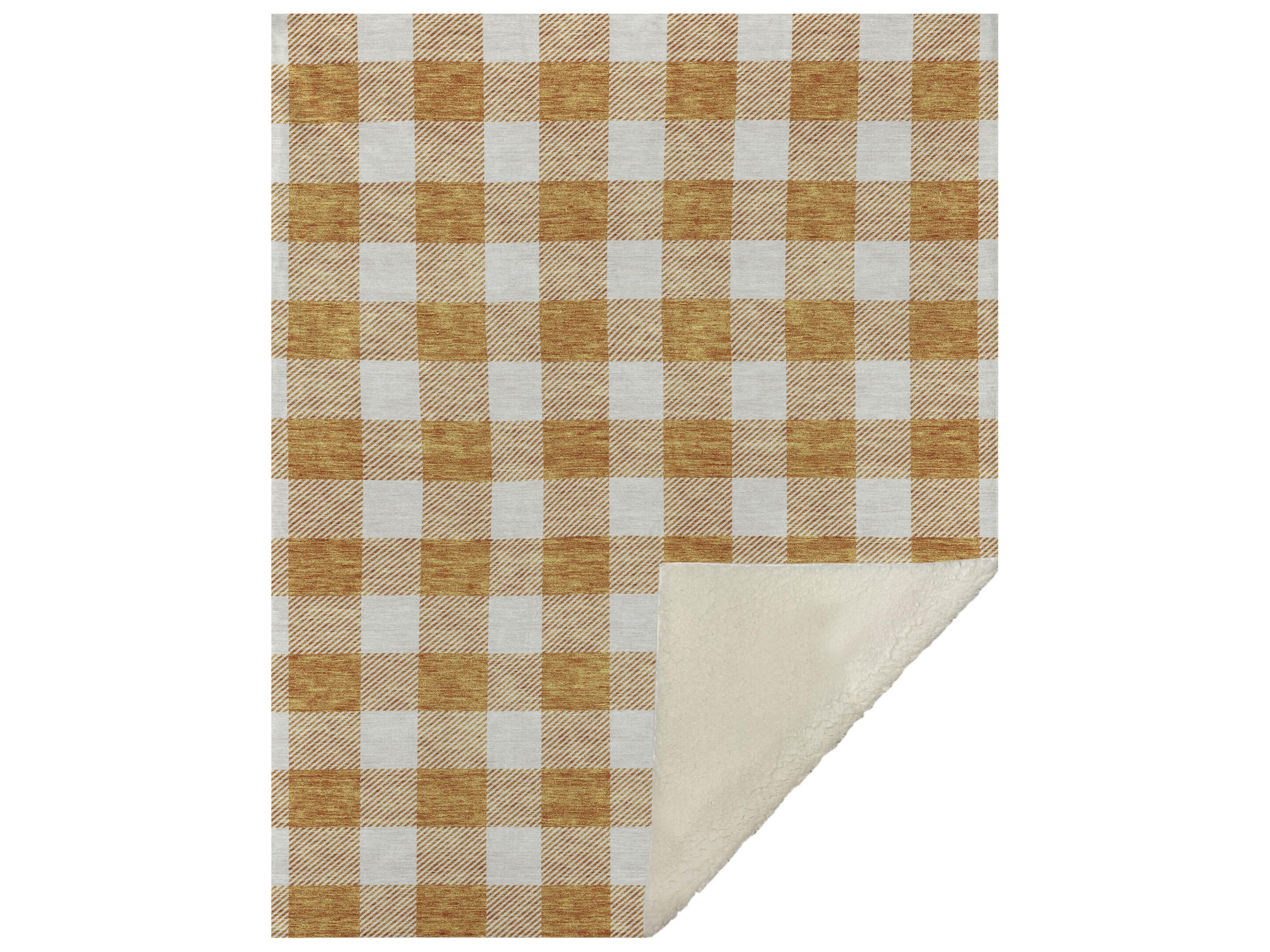 Sherpa Orange Polyester Throw