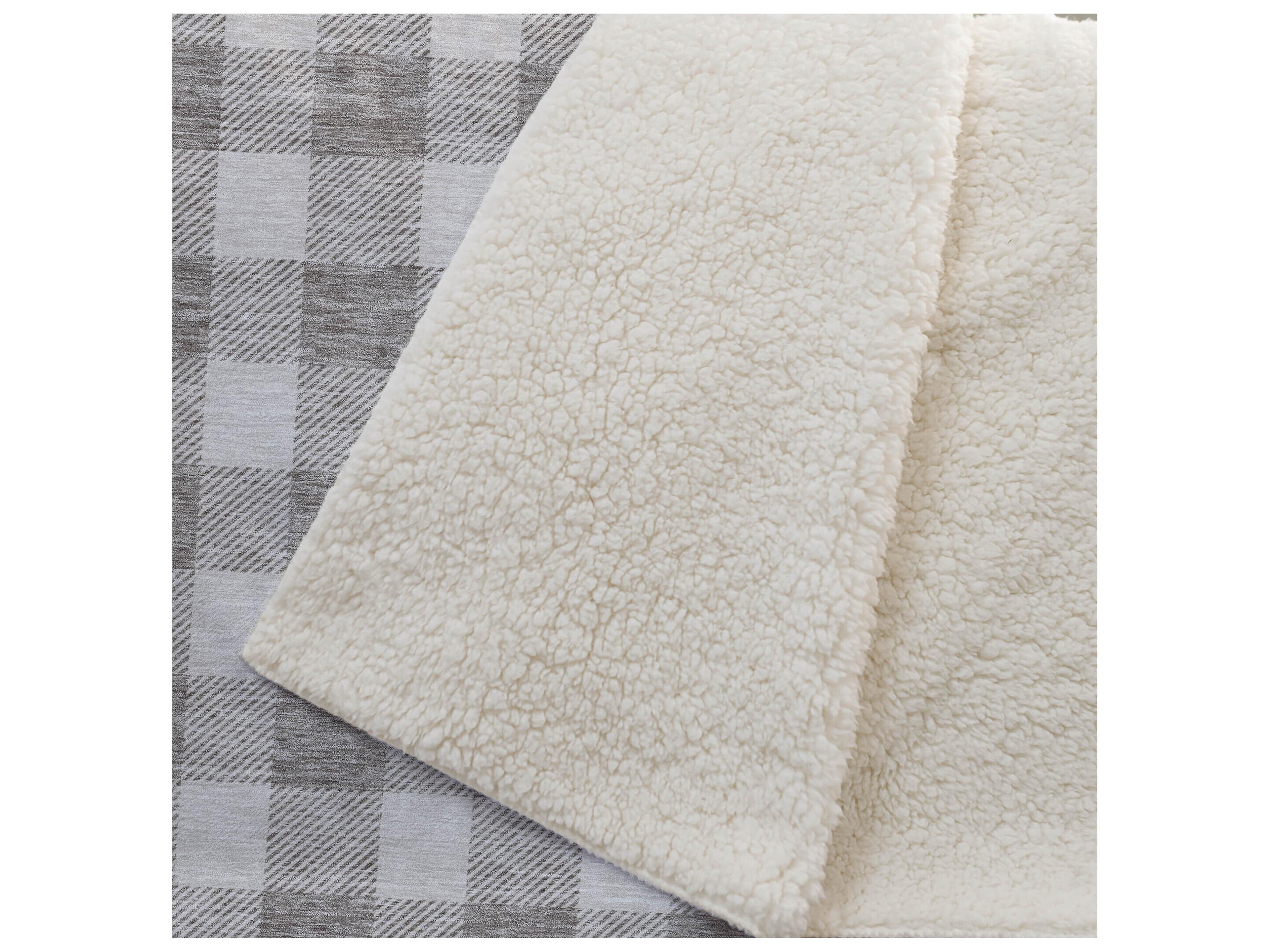 Dalyn Sherpa Brown Polyester Throw