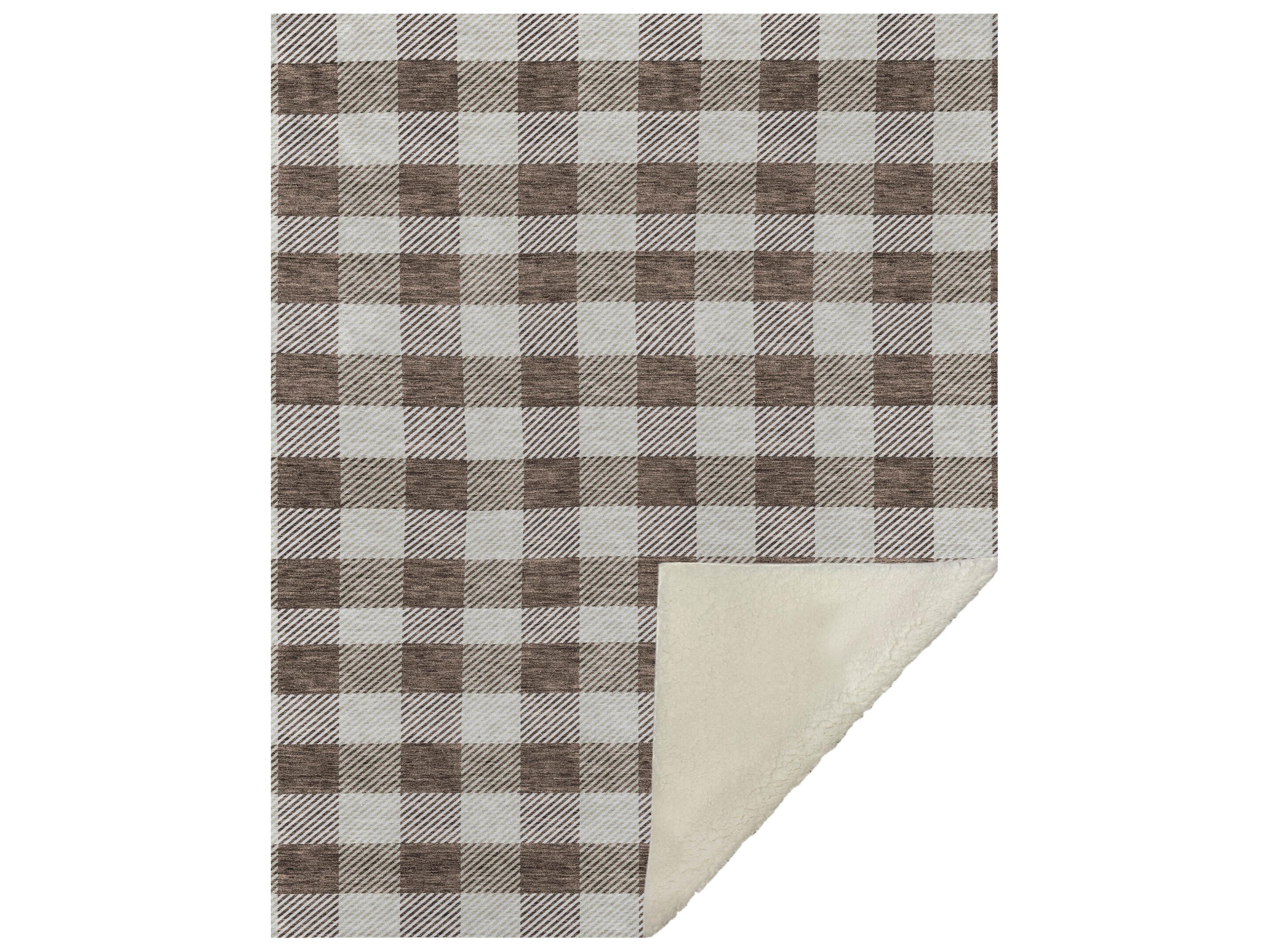 Sherpa Brown Polyester Throw