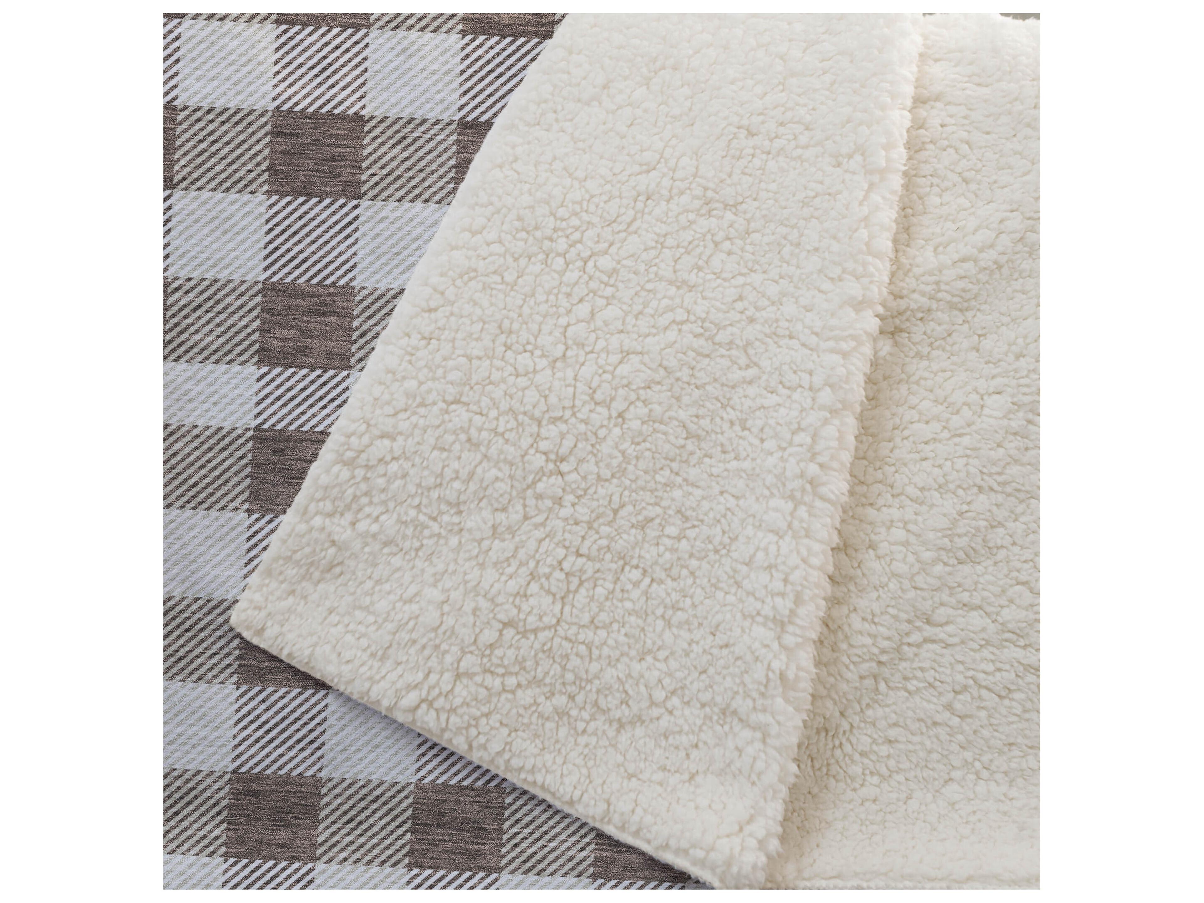 Dalyn Sherpa Brown Polyester Throw