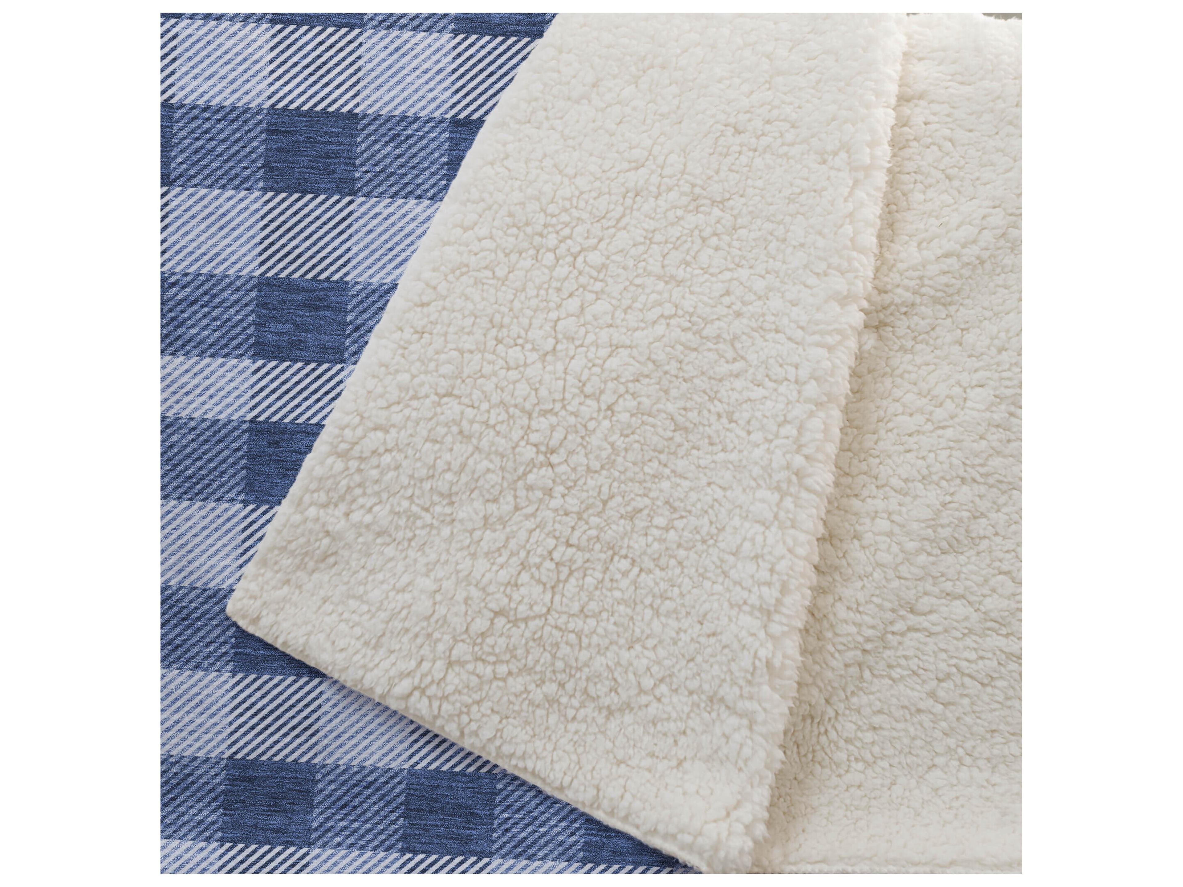 Dalyn Sherpa Blue Polyester Throw