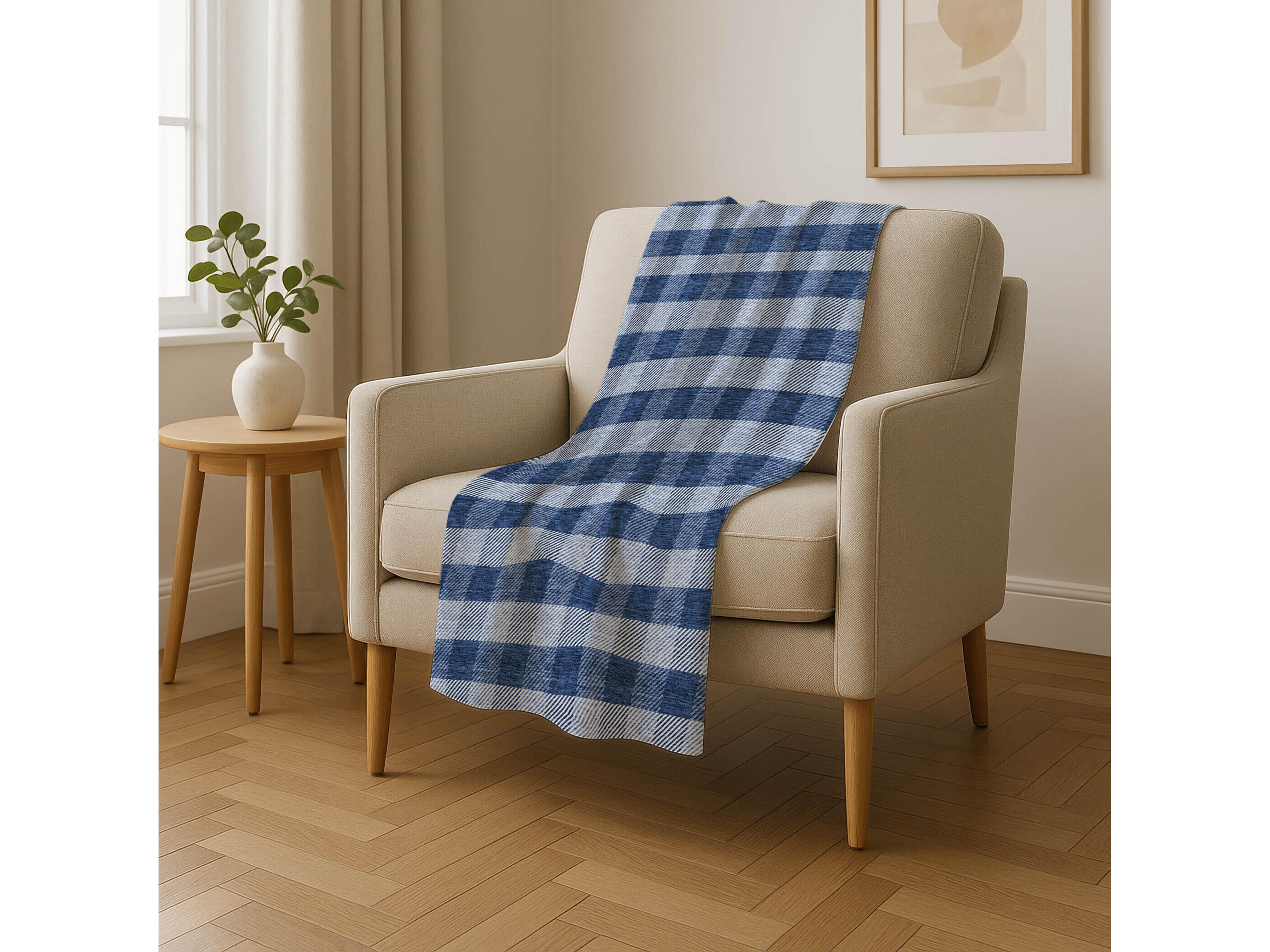 Dalyn Sherpa Blue Polyester Throw