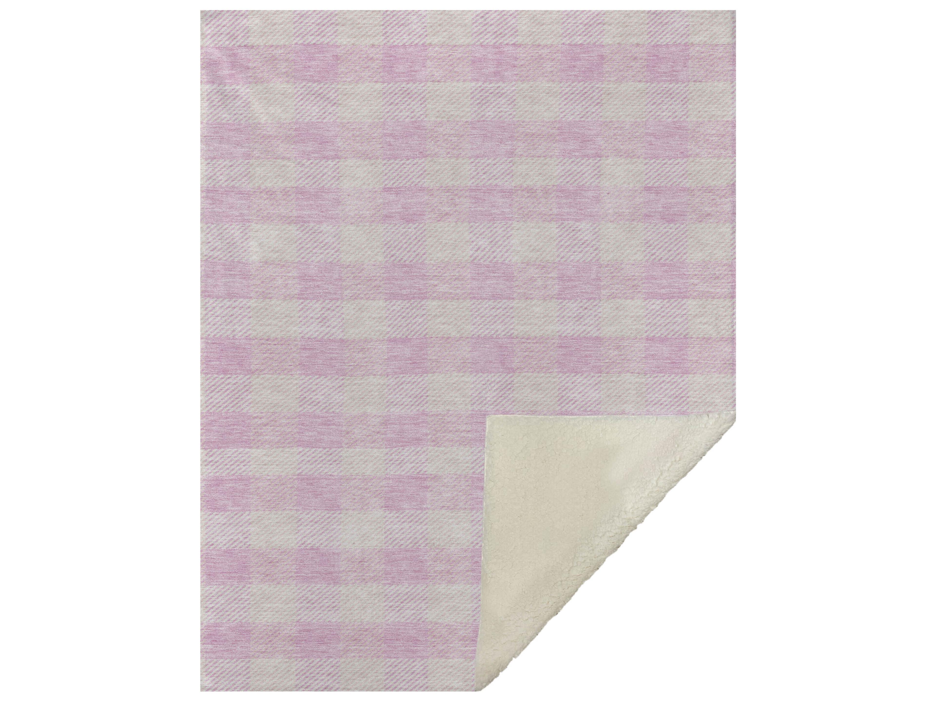 Sherpa Pink Polyester Throw