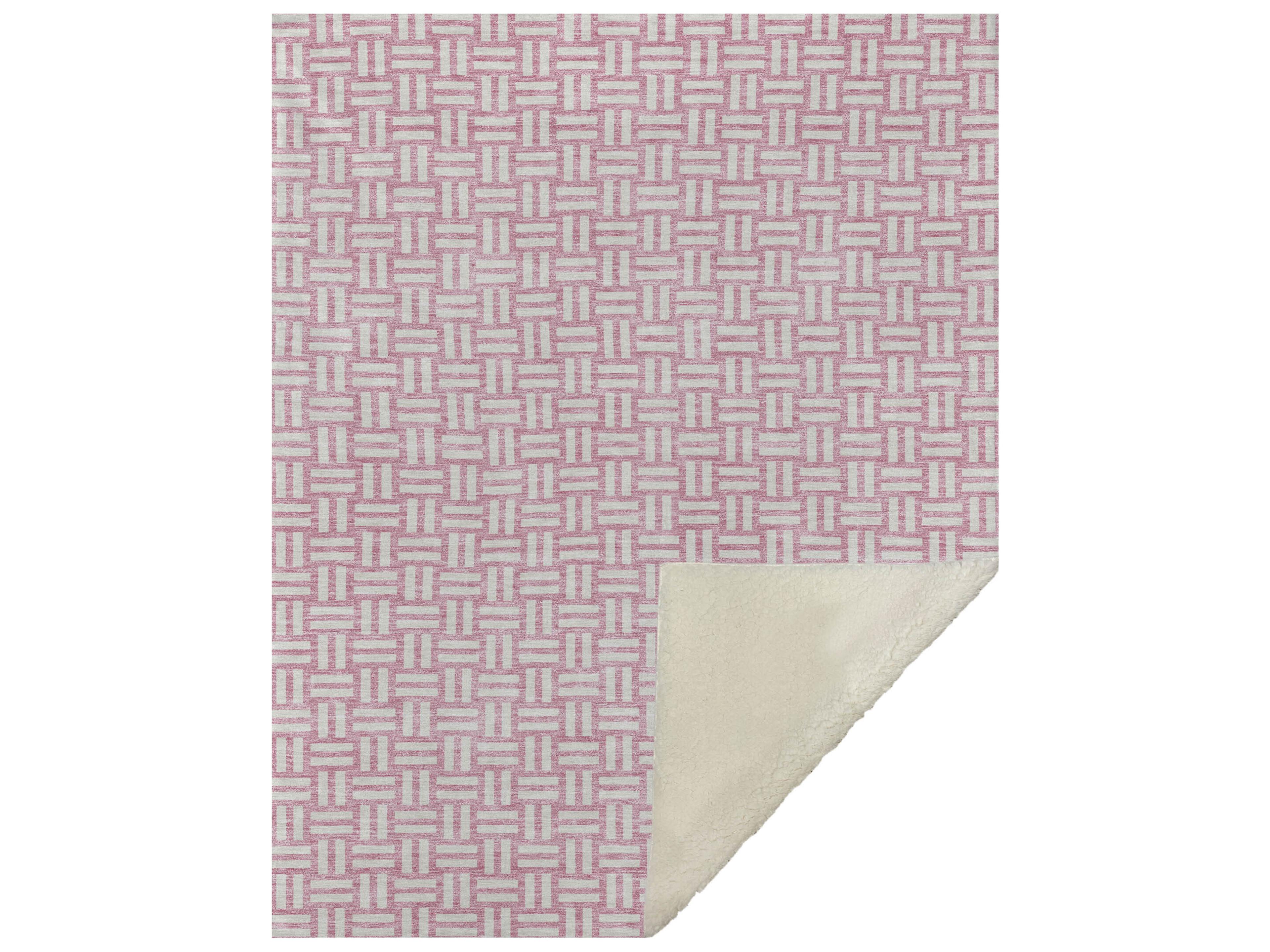 Sherpa Pink Polyester Throw