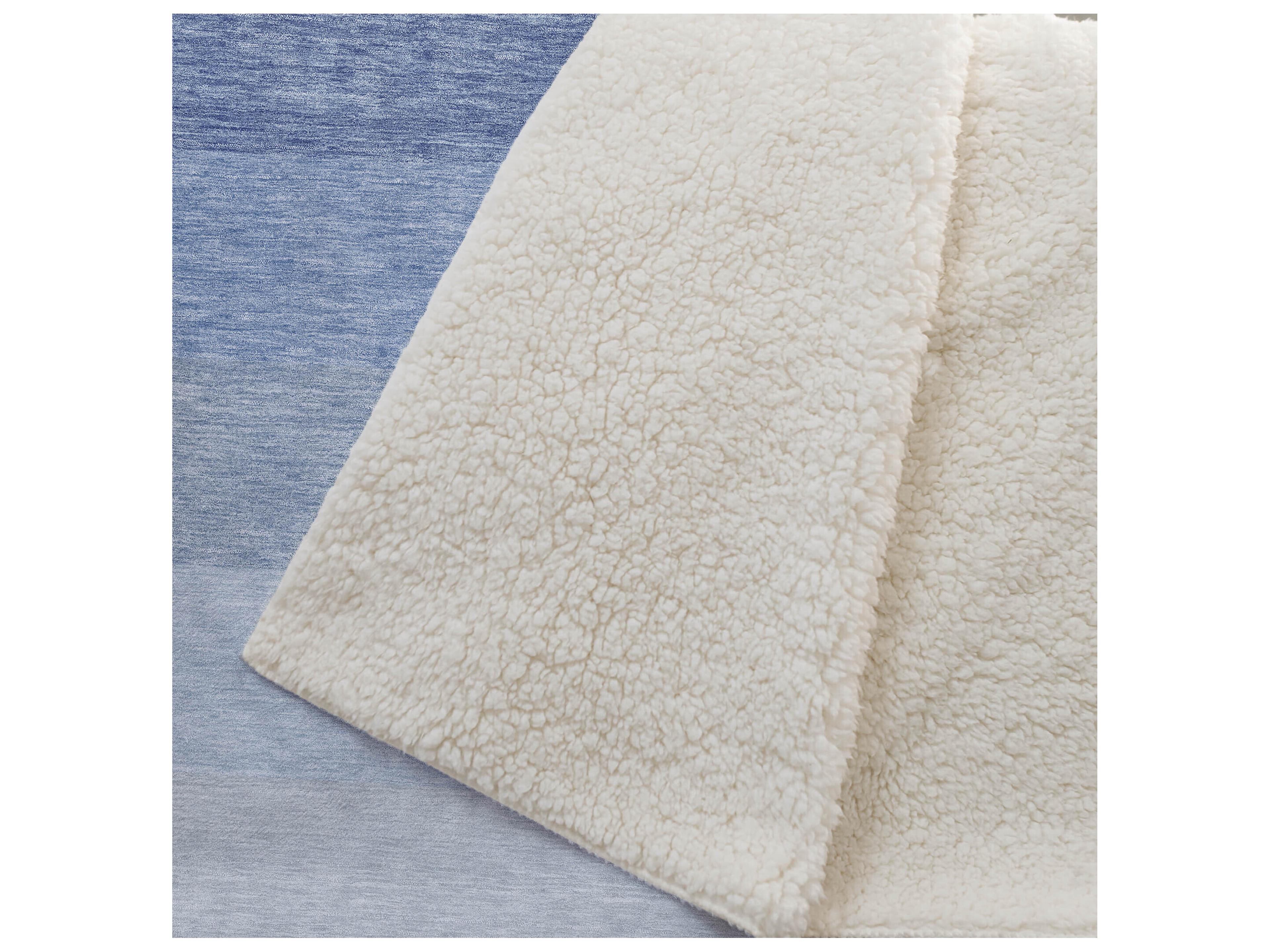 Dalyn Sherpa Blue Polyester Throw