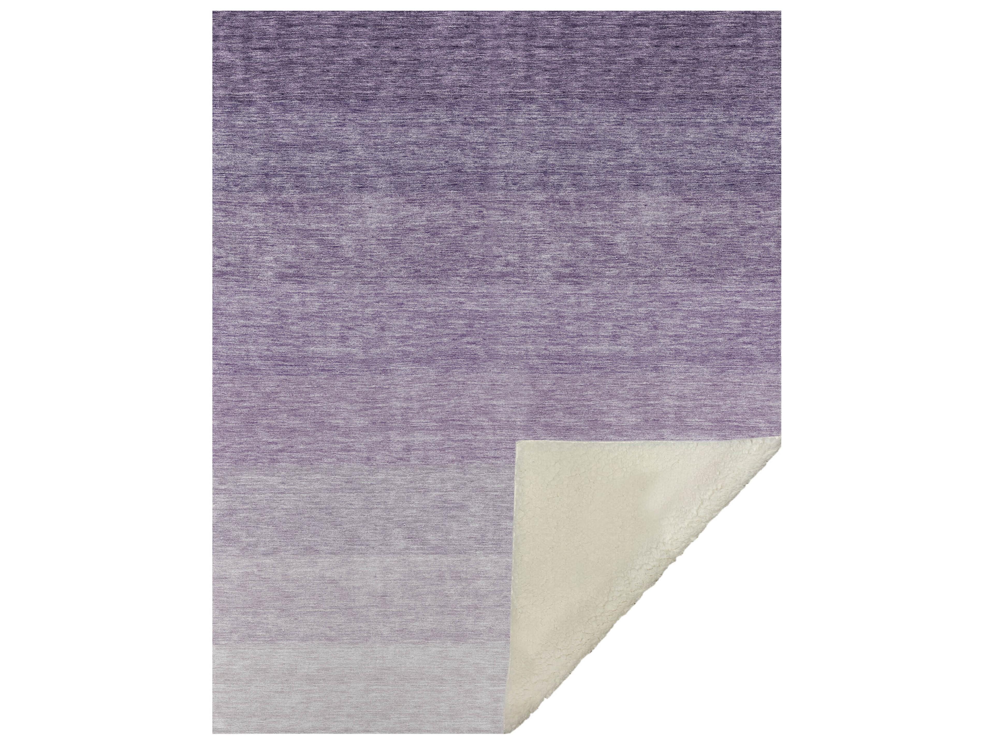 Sherpa Purple Polyester Throw