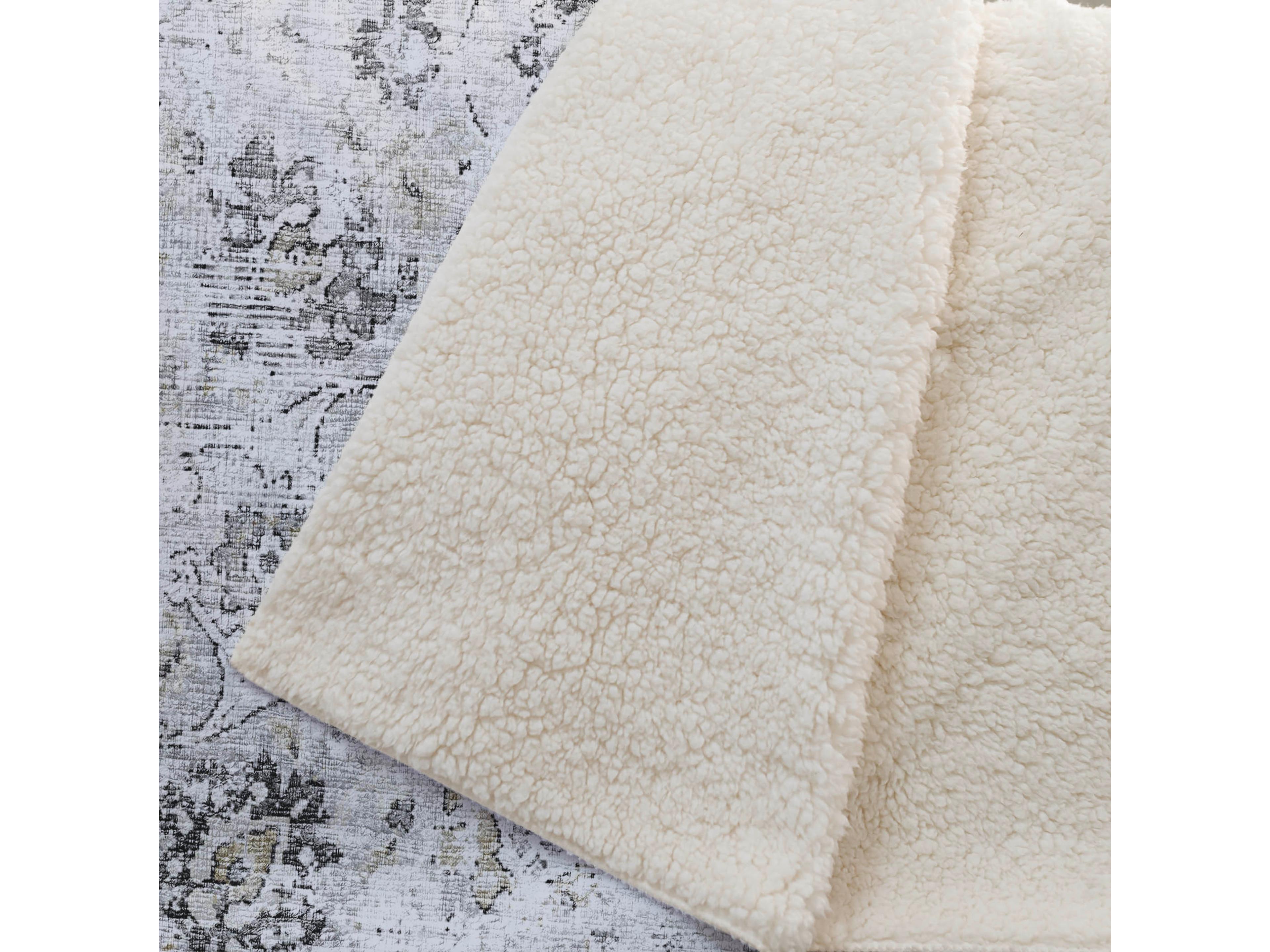 Dalyn Sherpa Gray Polyester Throw