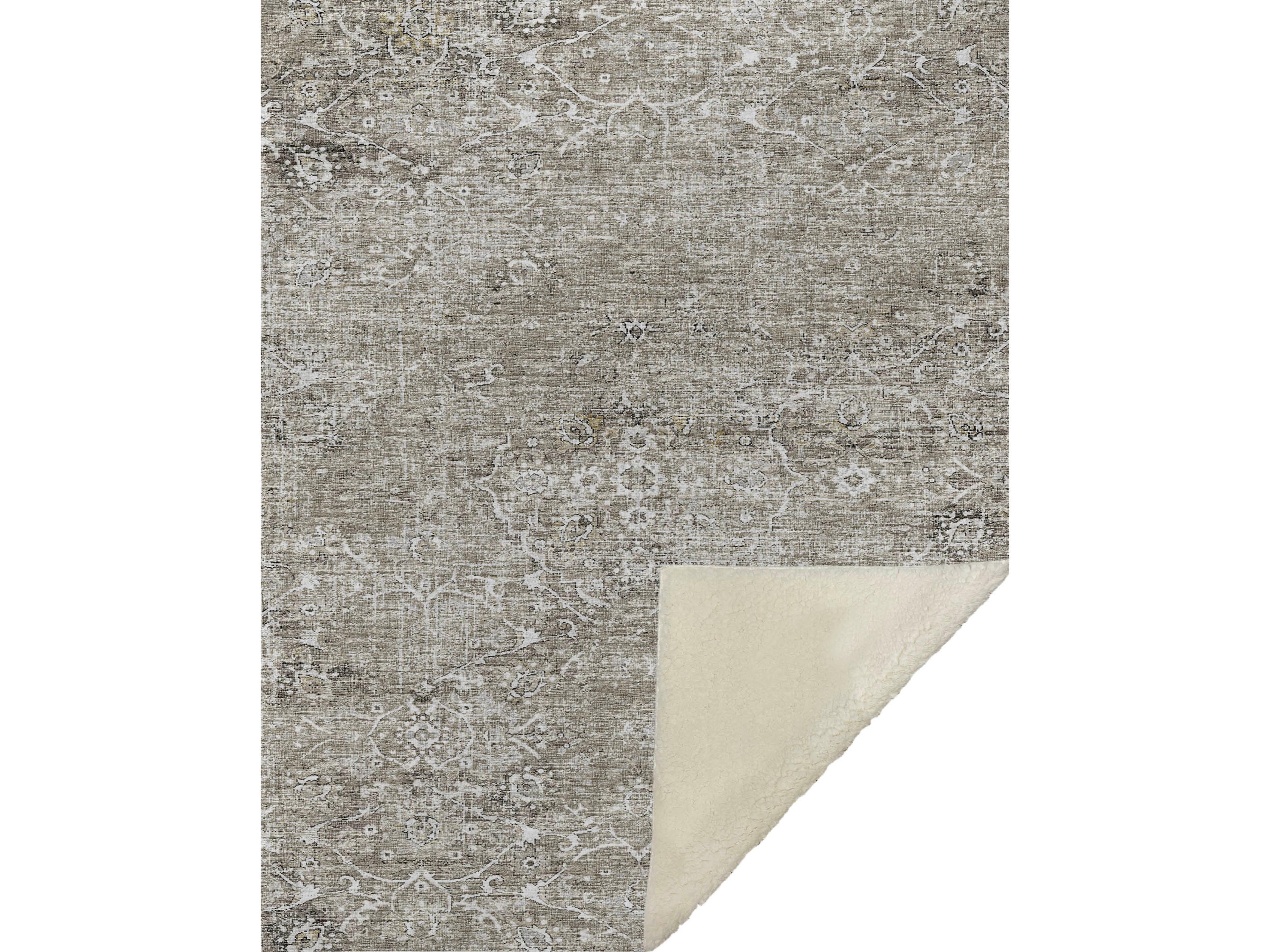 Sherpa Neutral Polyester Throw