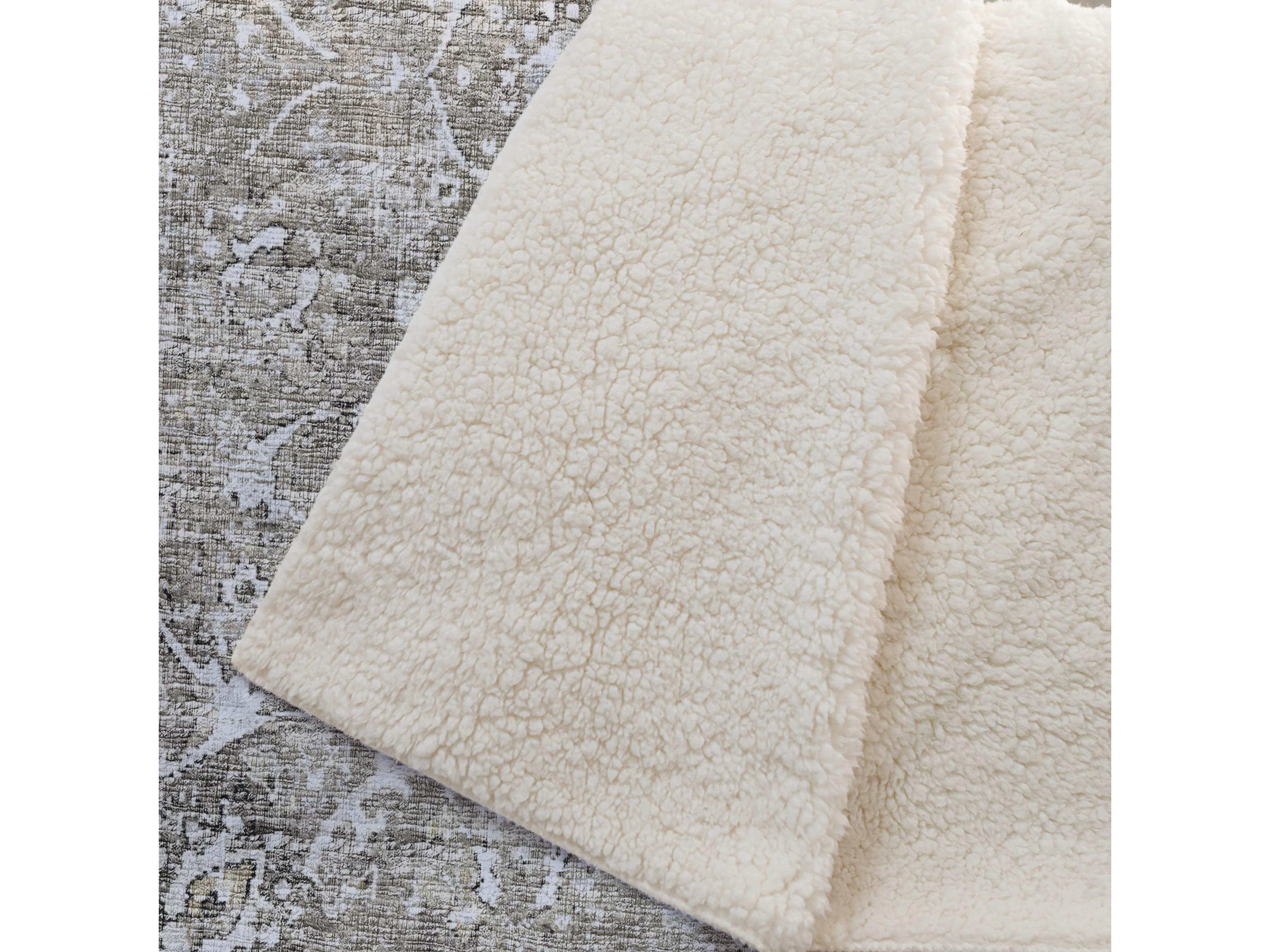 Dalyn Sherpa Neutral Polyester Throw