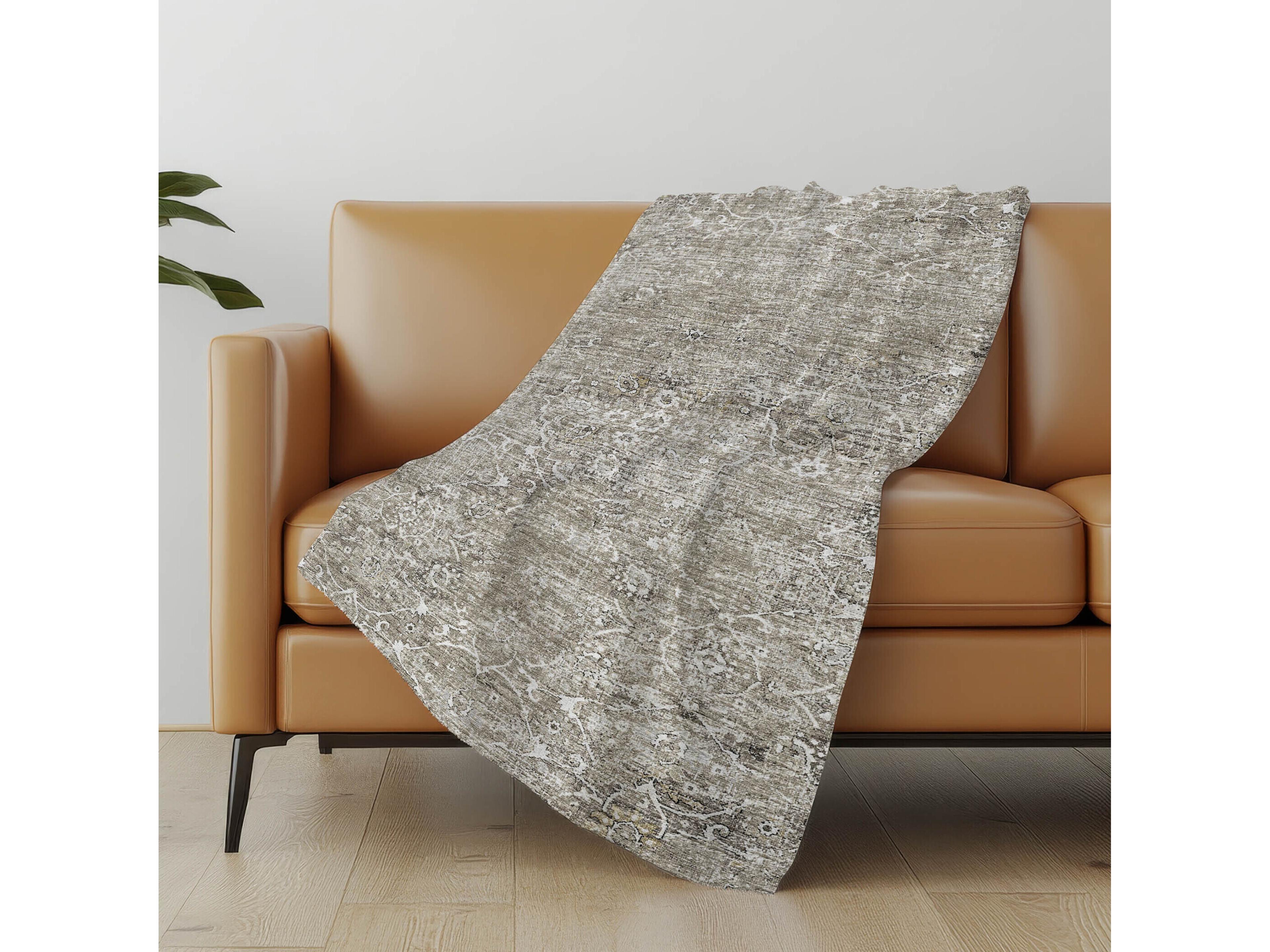 Dalyn Sherpa Neutral Polyester Throw