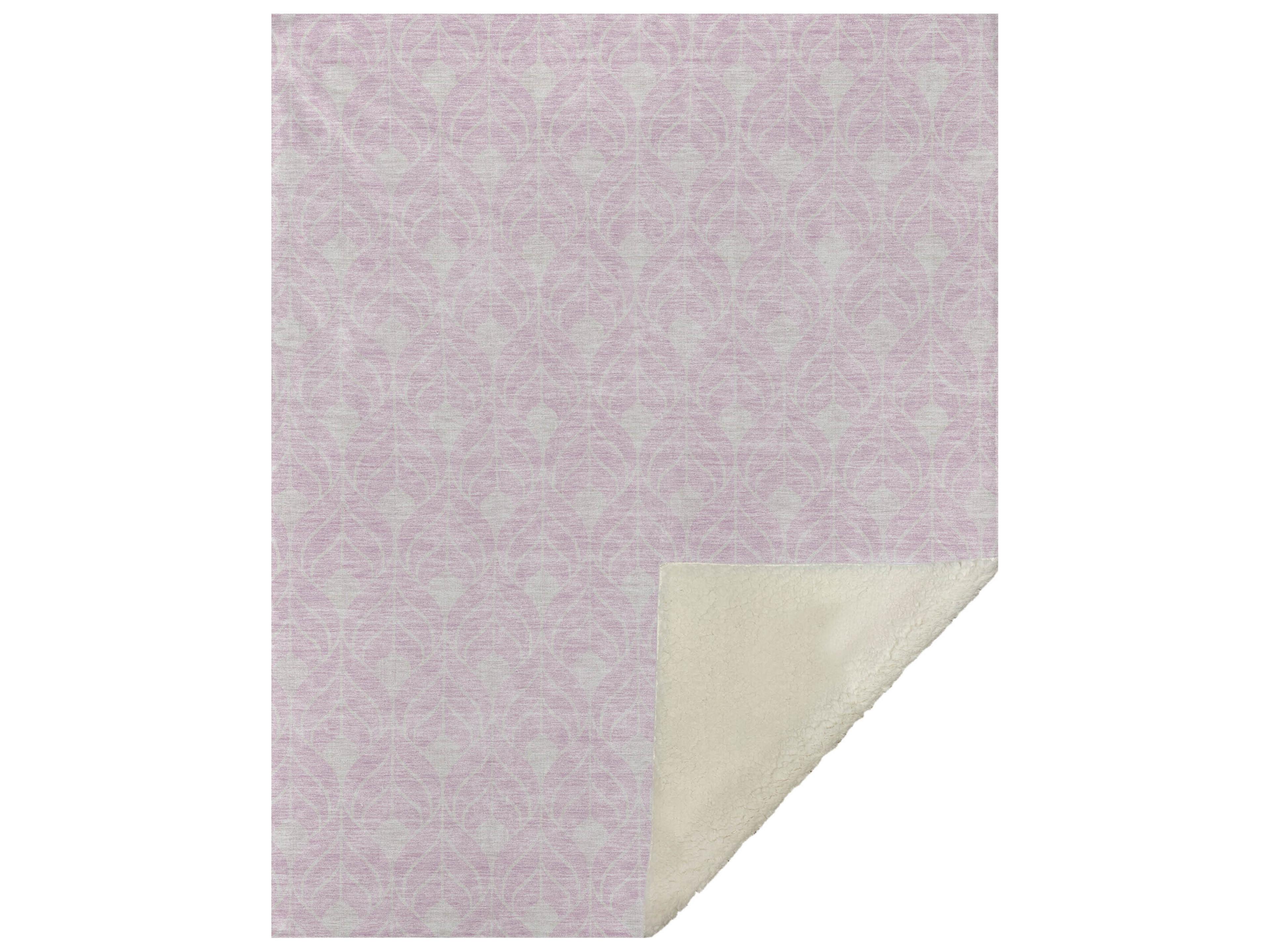 Sherpa Pink Polyester Throw