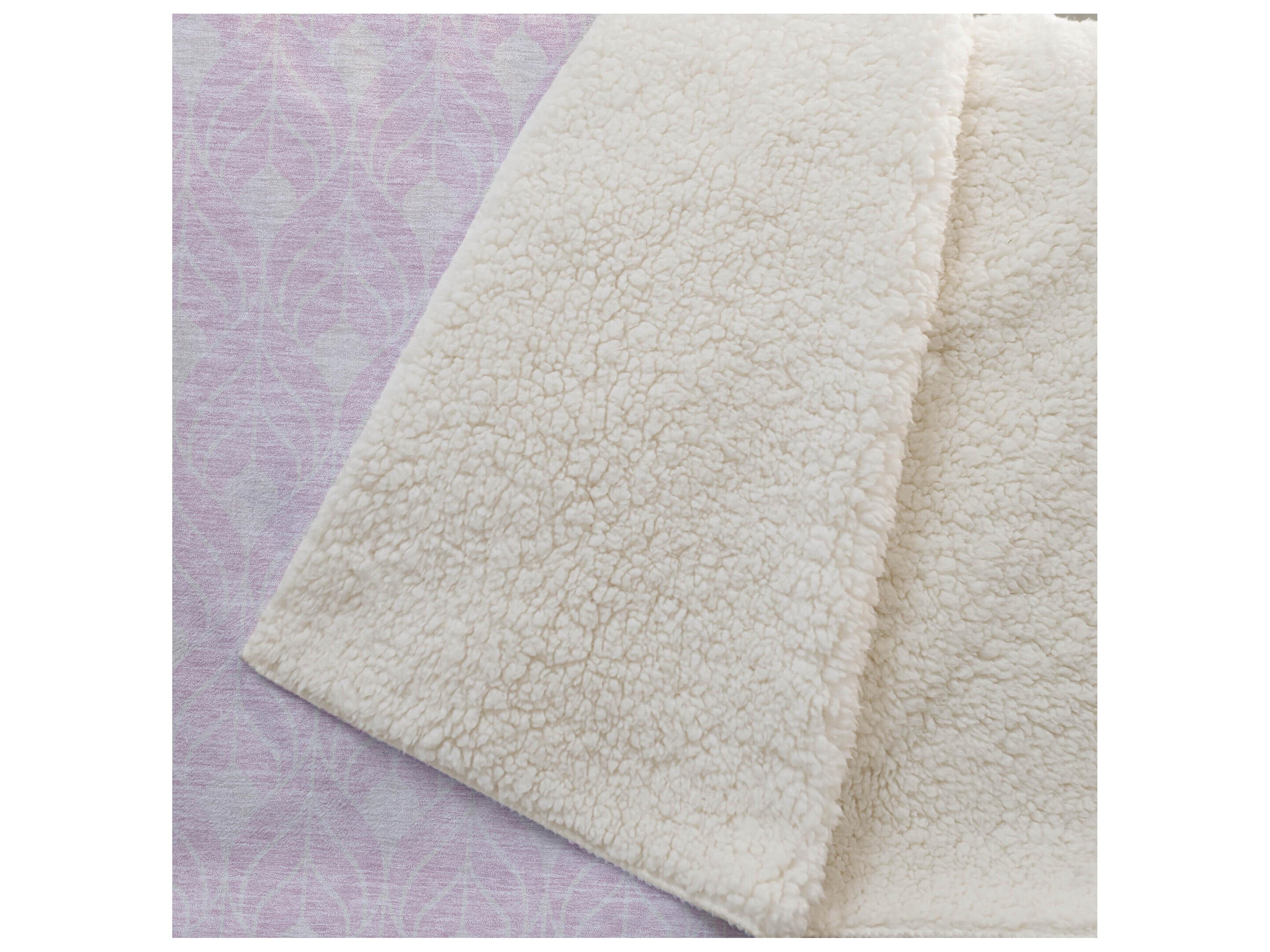Dalyn Sherpa Pink Polyester Throw