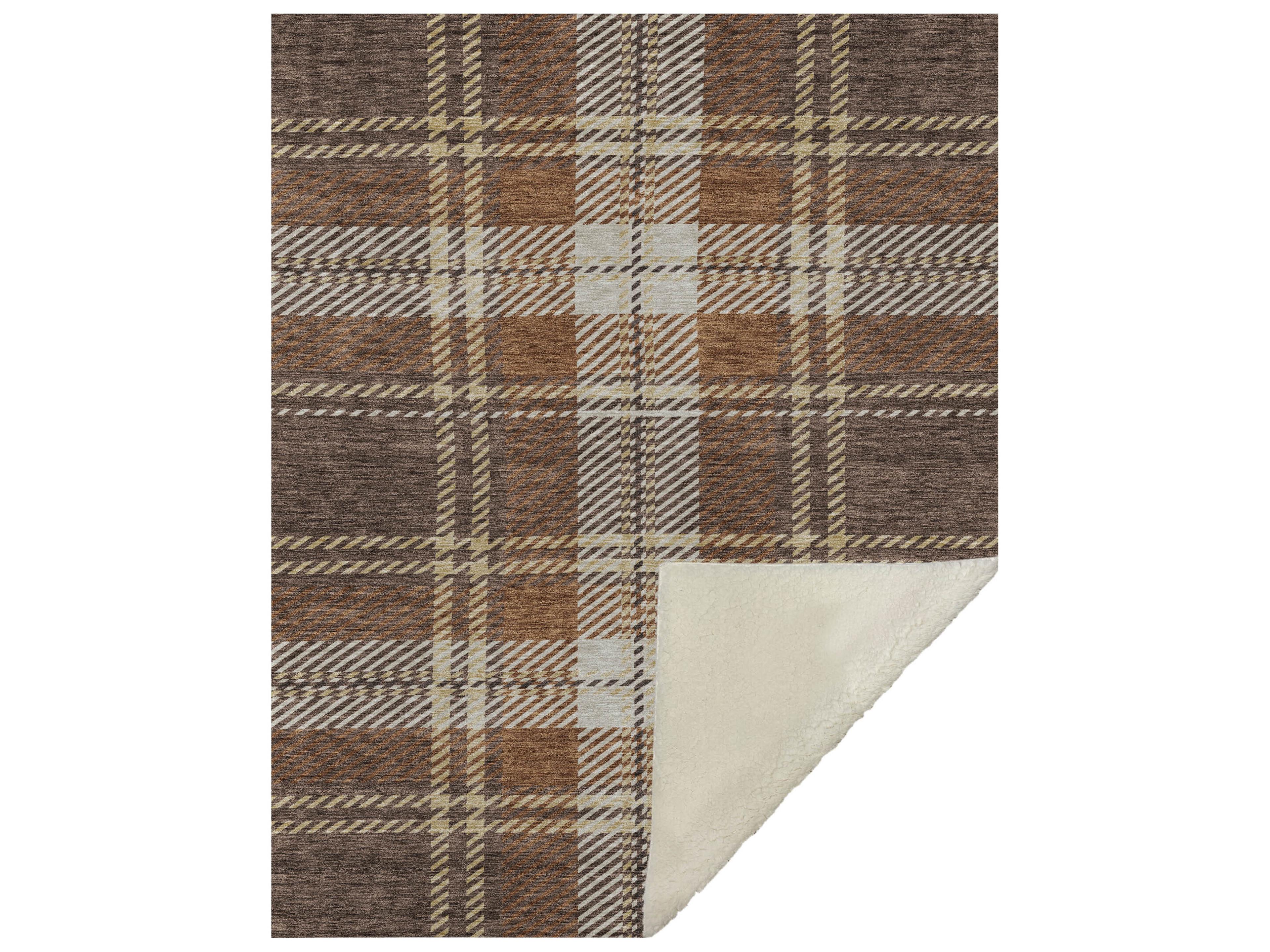 Sherpa Brown Polyester Throw