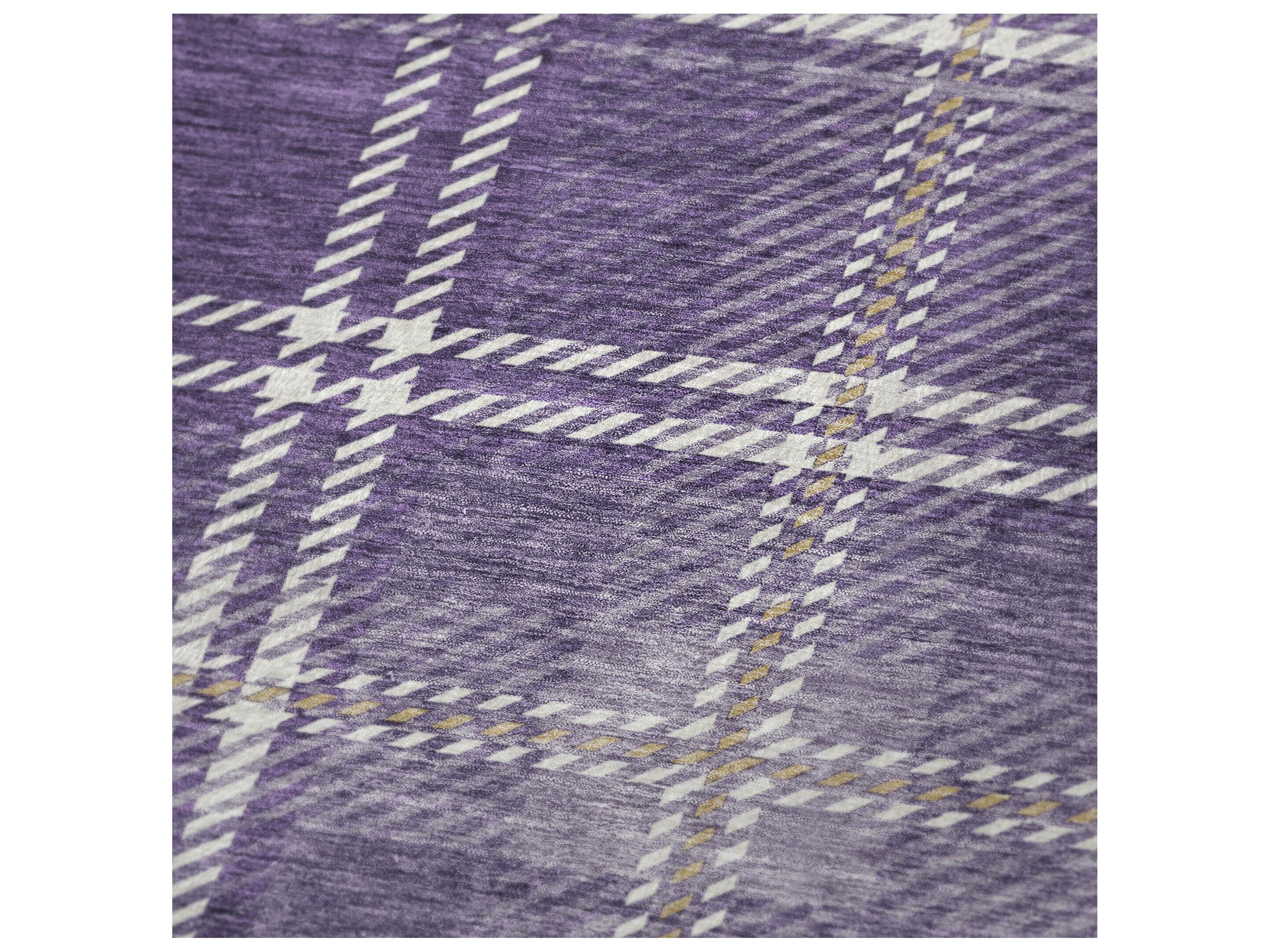 Dalyn Sherpa Purple Polyester Throw