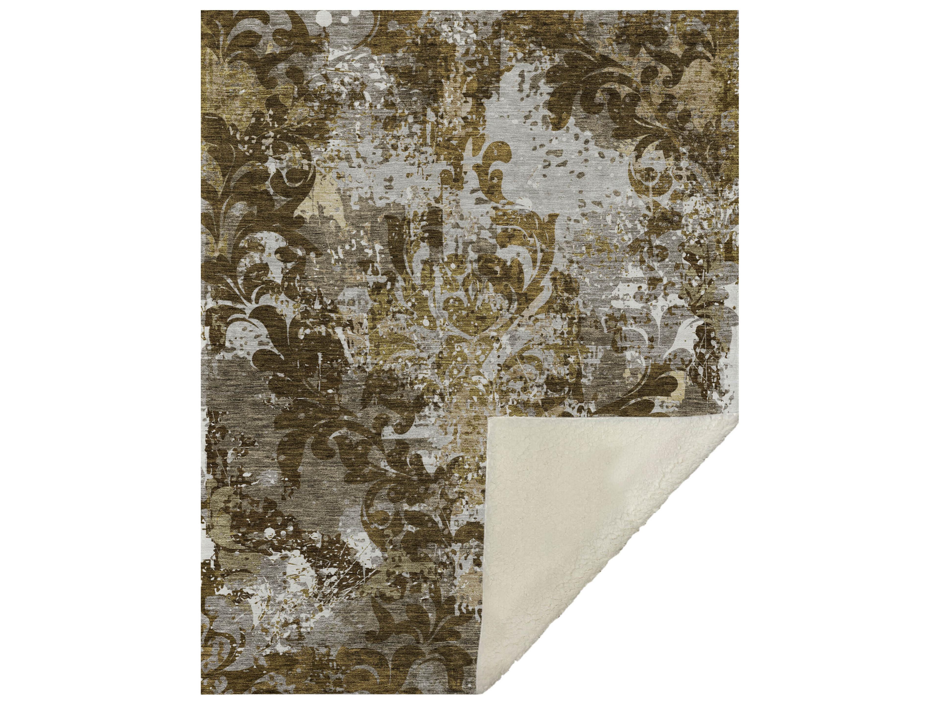 Sherpa Brown Polyester Throw