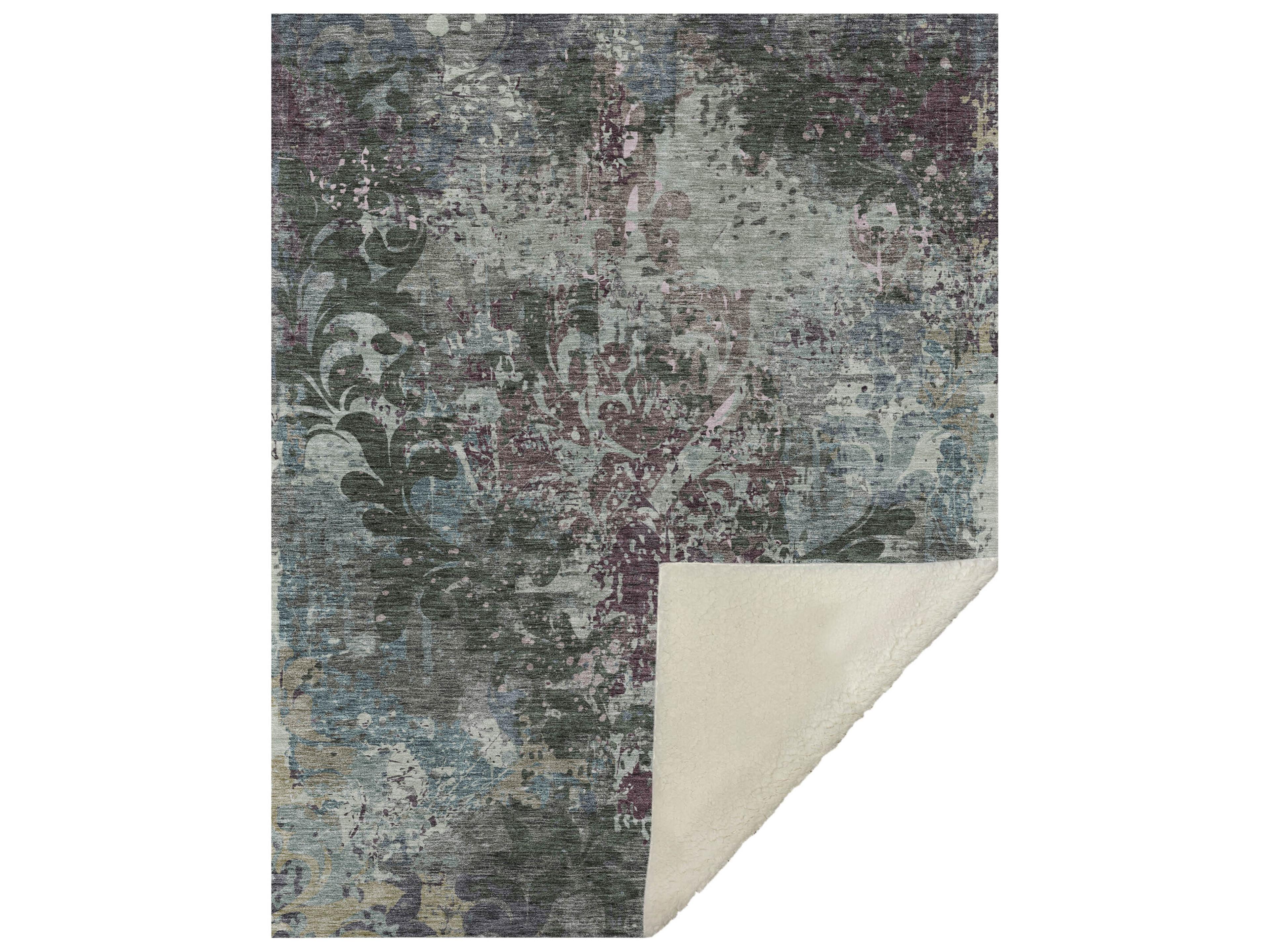 Sherpa Green Polyester Throw