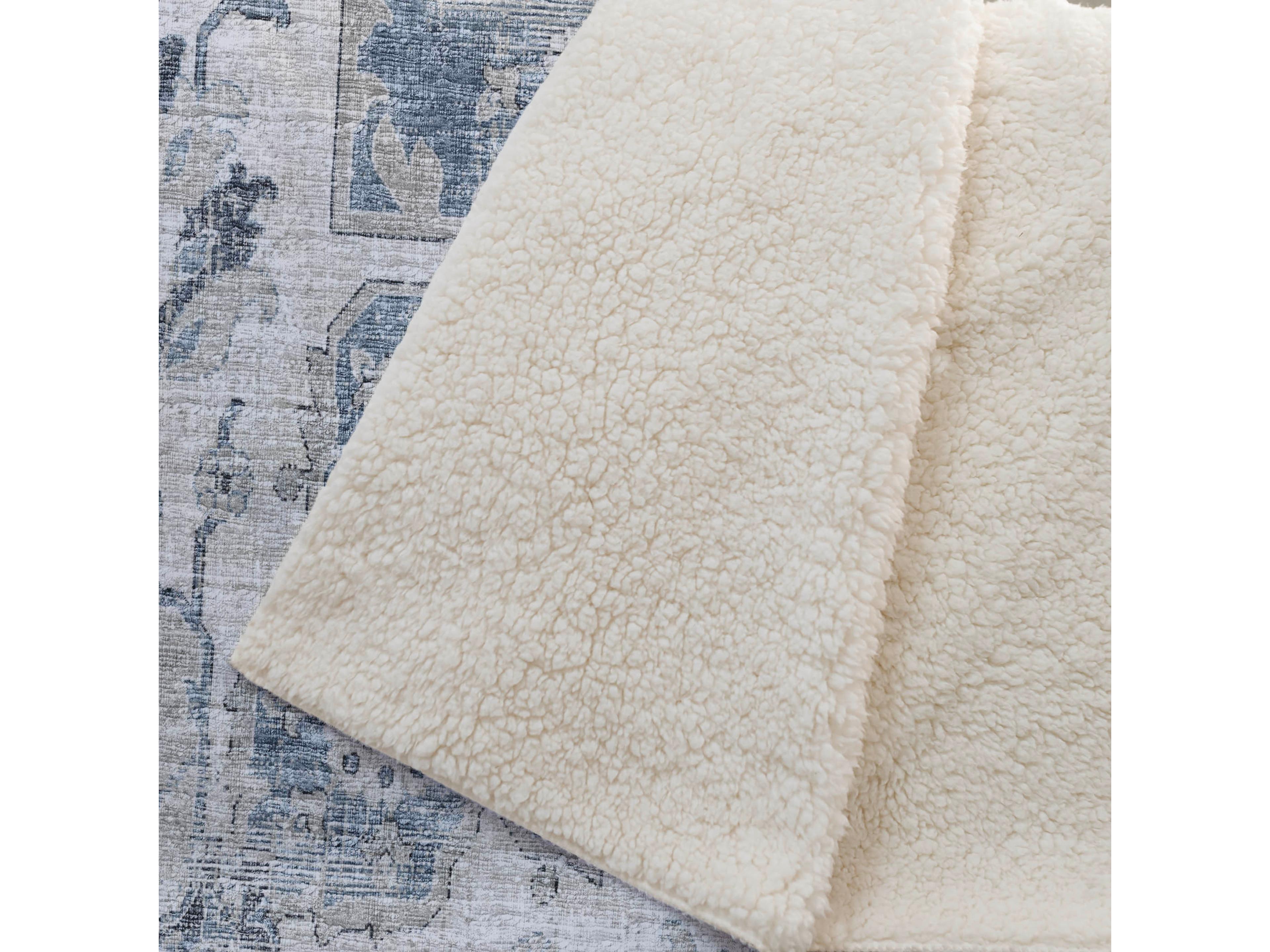 Dalyn Sherpa Blue Polyester Throw