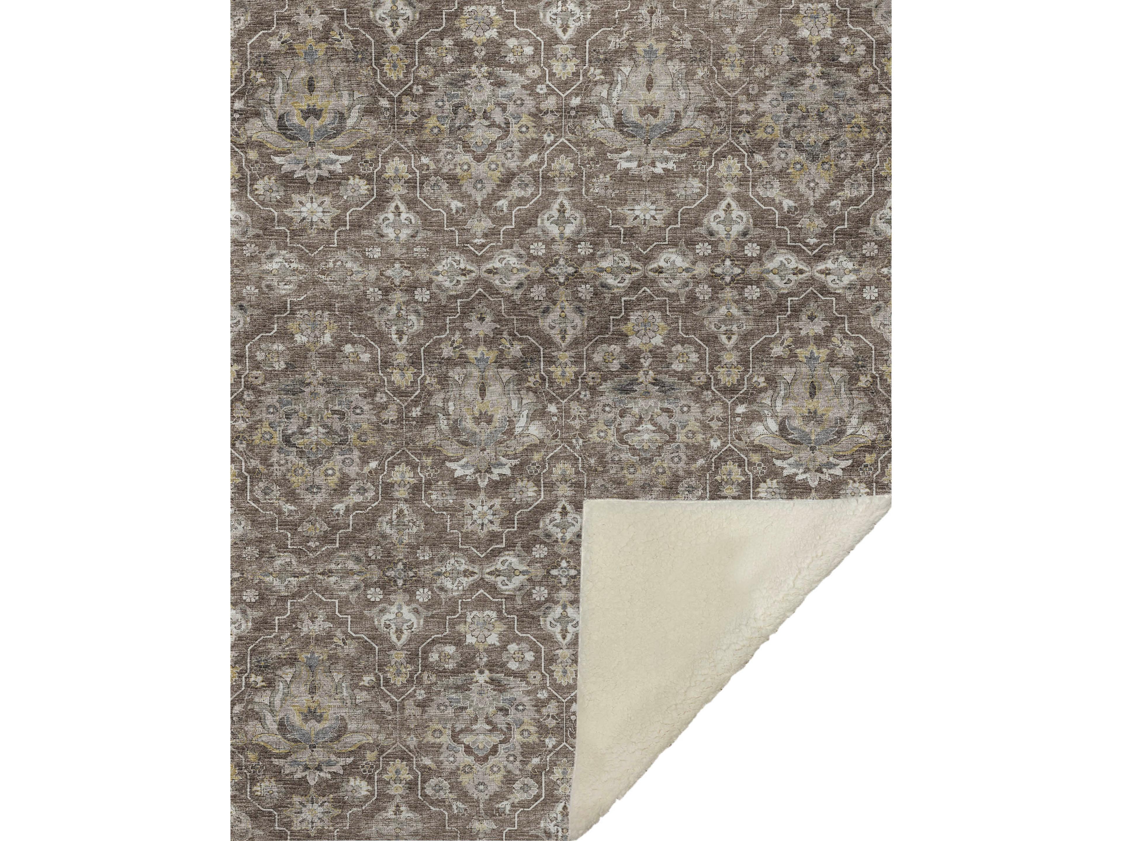 Sherpa Brown Polyester Throw