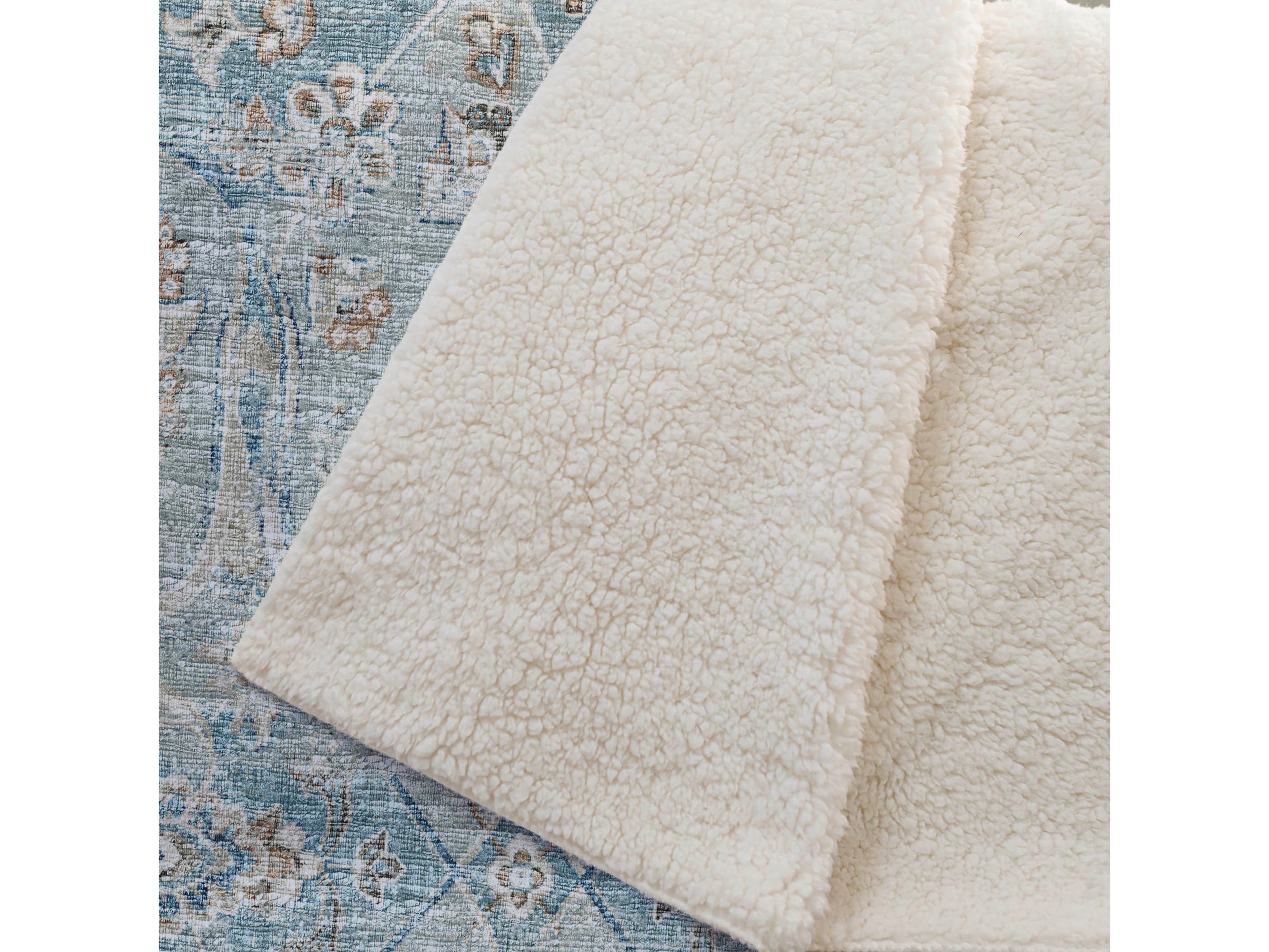 Dalyn Sherpa Blue Polyester Throw