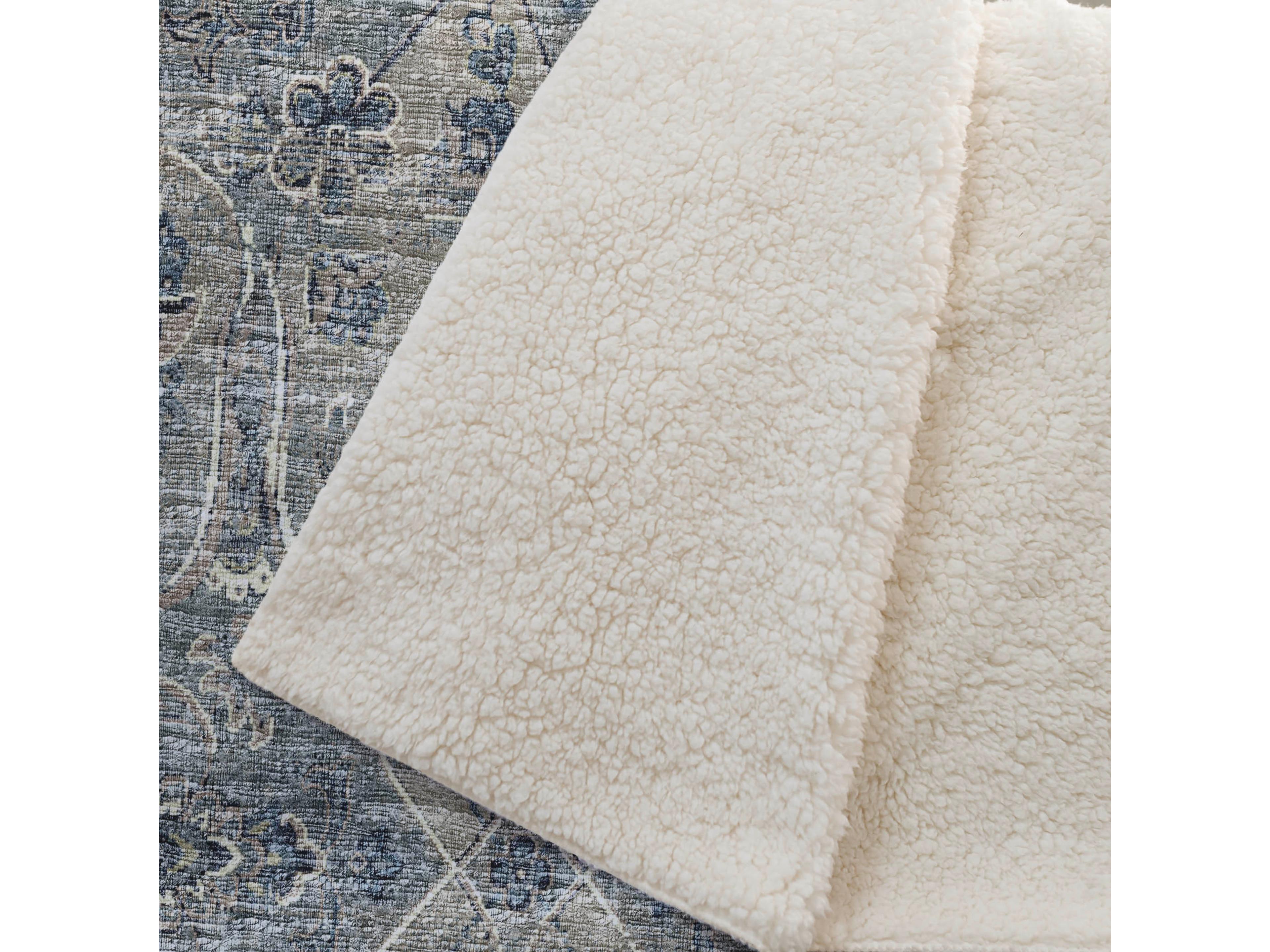 Dalyn Sherpa Blue Polyester Throw