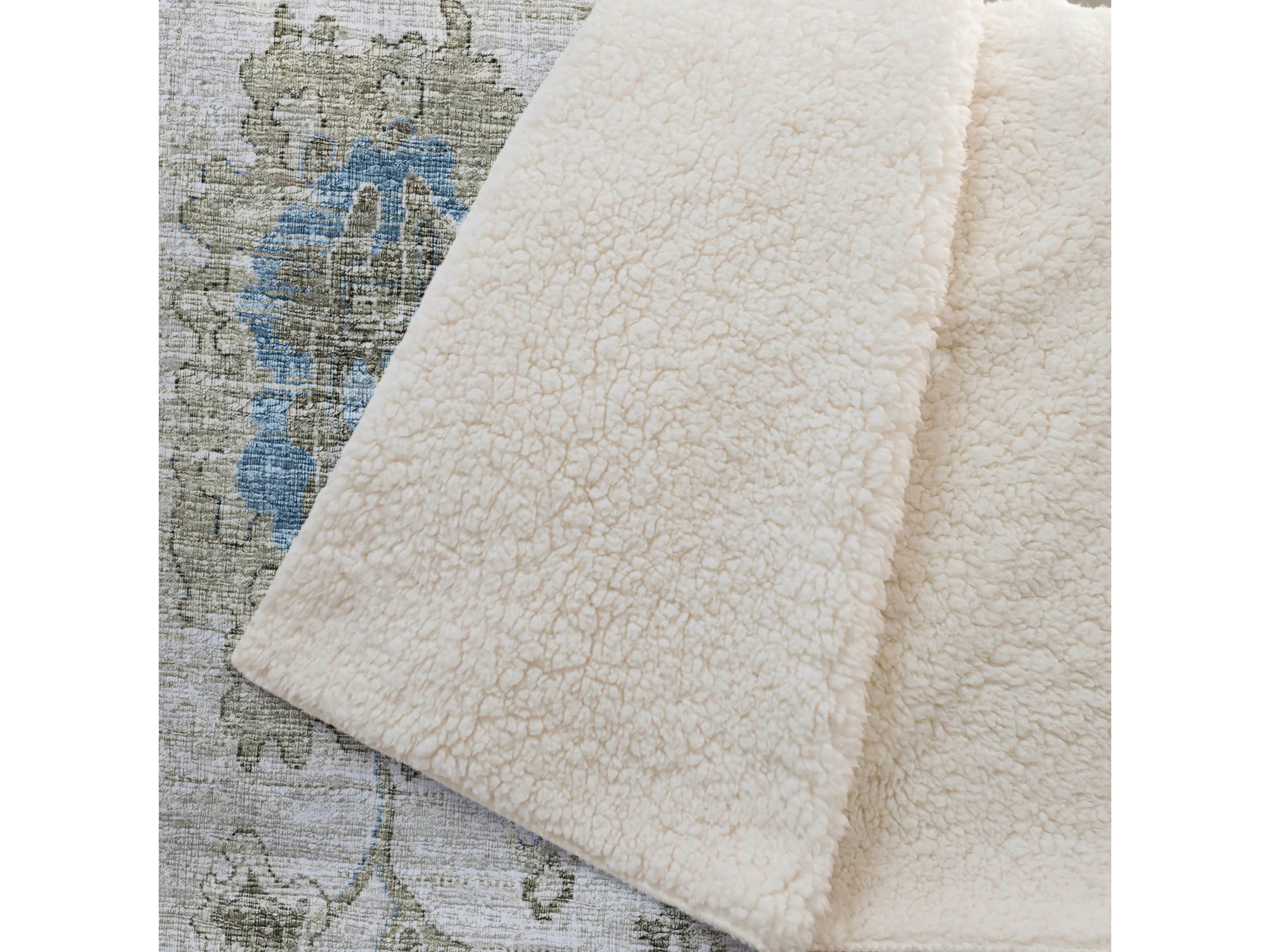 Dalyn Sherpa Blue Polyester Throw