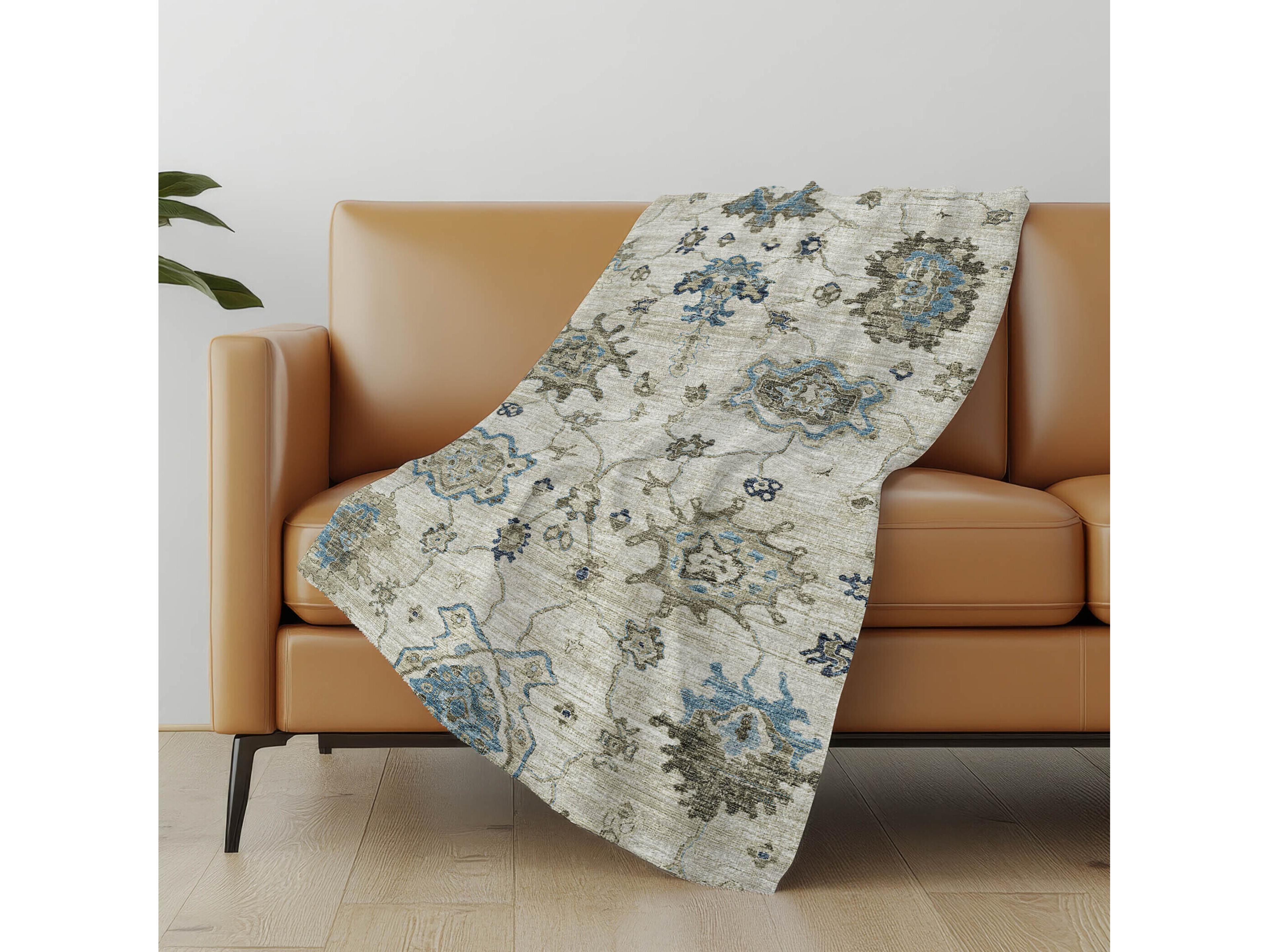Dalyn Sherpa Blue Polyester Throw