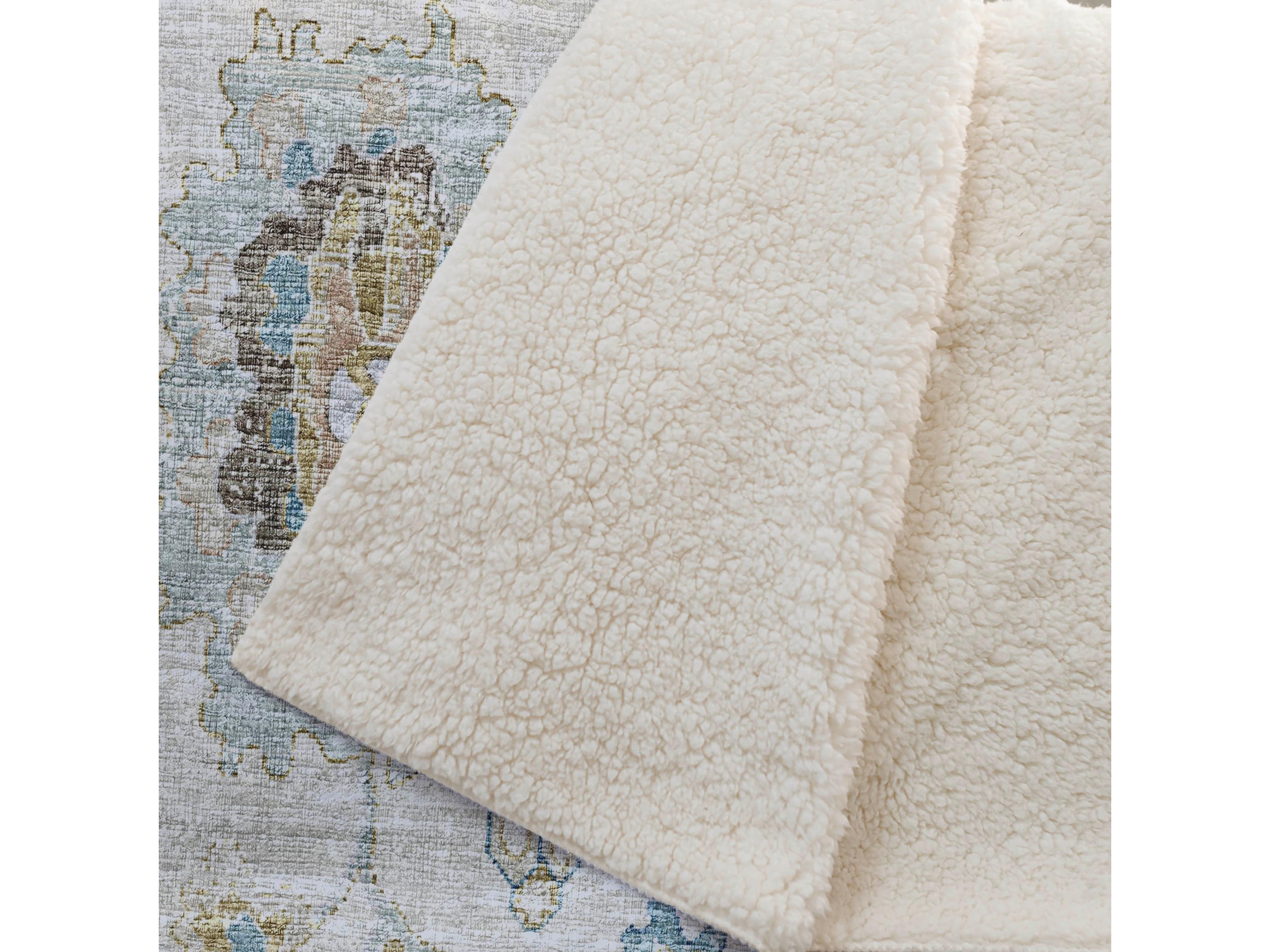 Dalyn Sherpa Blue Polyester Throw