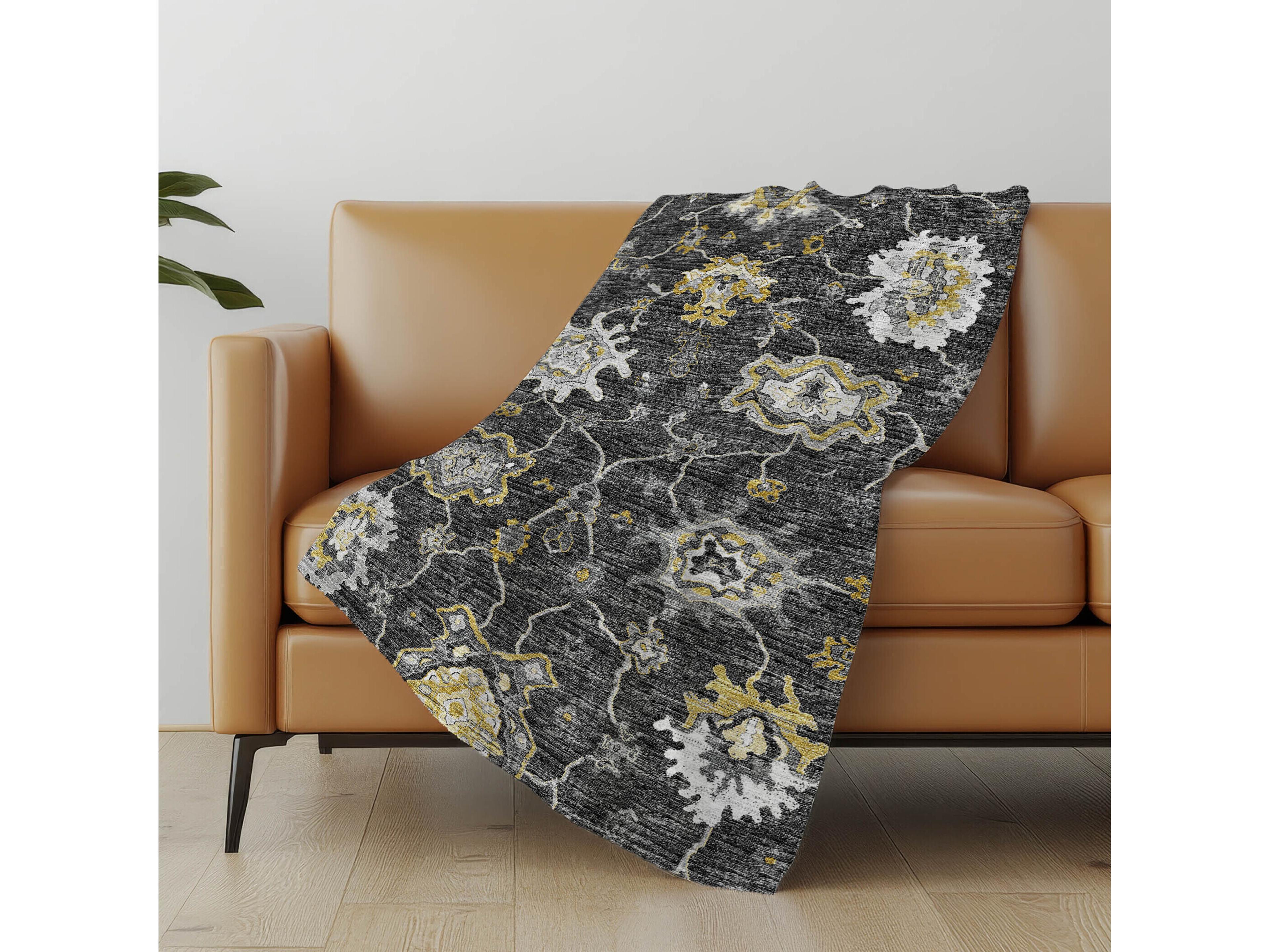 Dalyn Sherpa Gray Polyester Throw