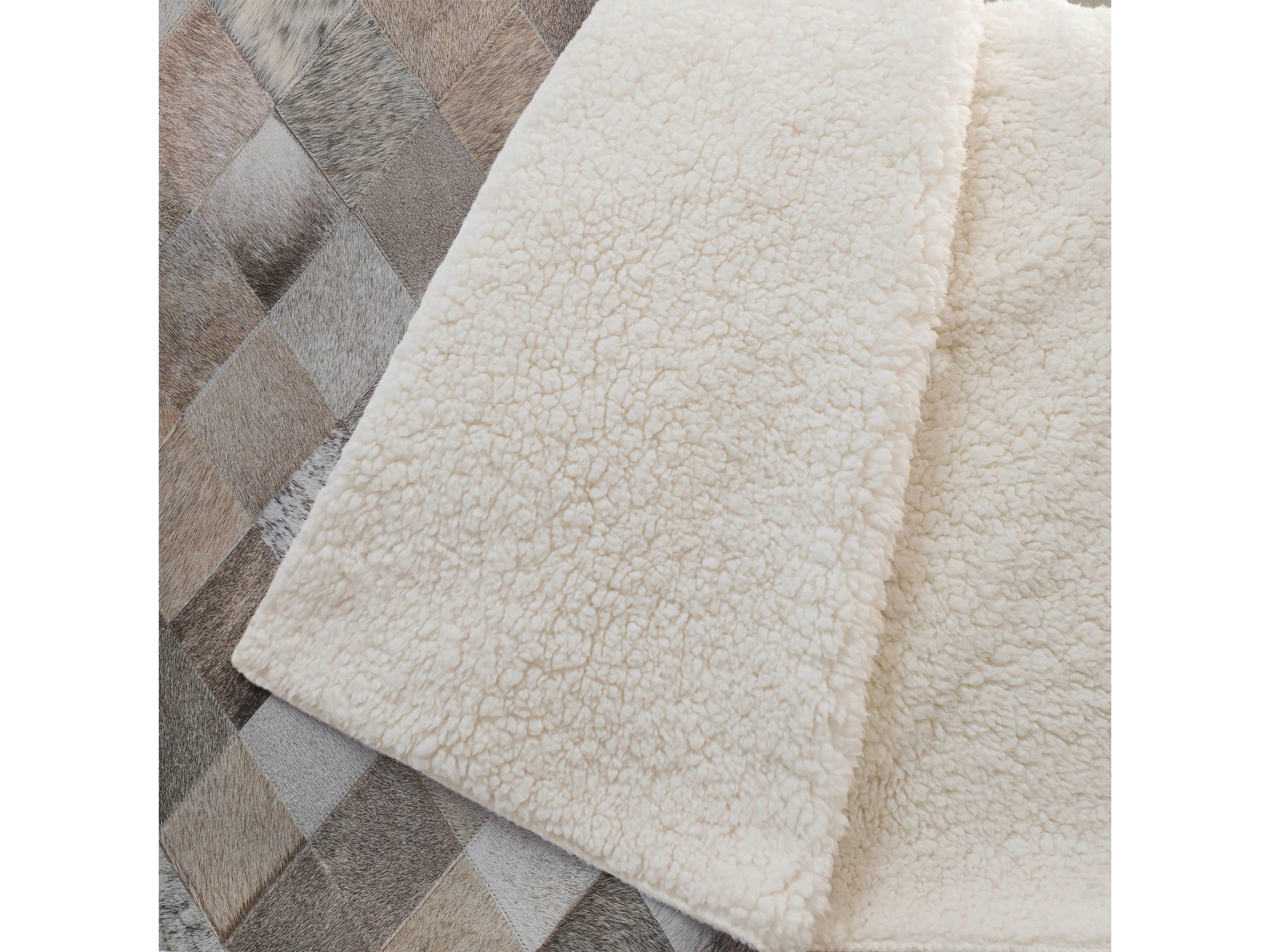 Dalyn Sherpa Gray Polyester Throw