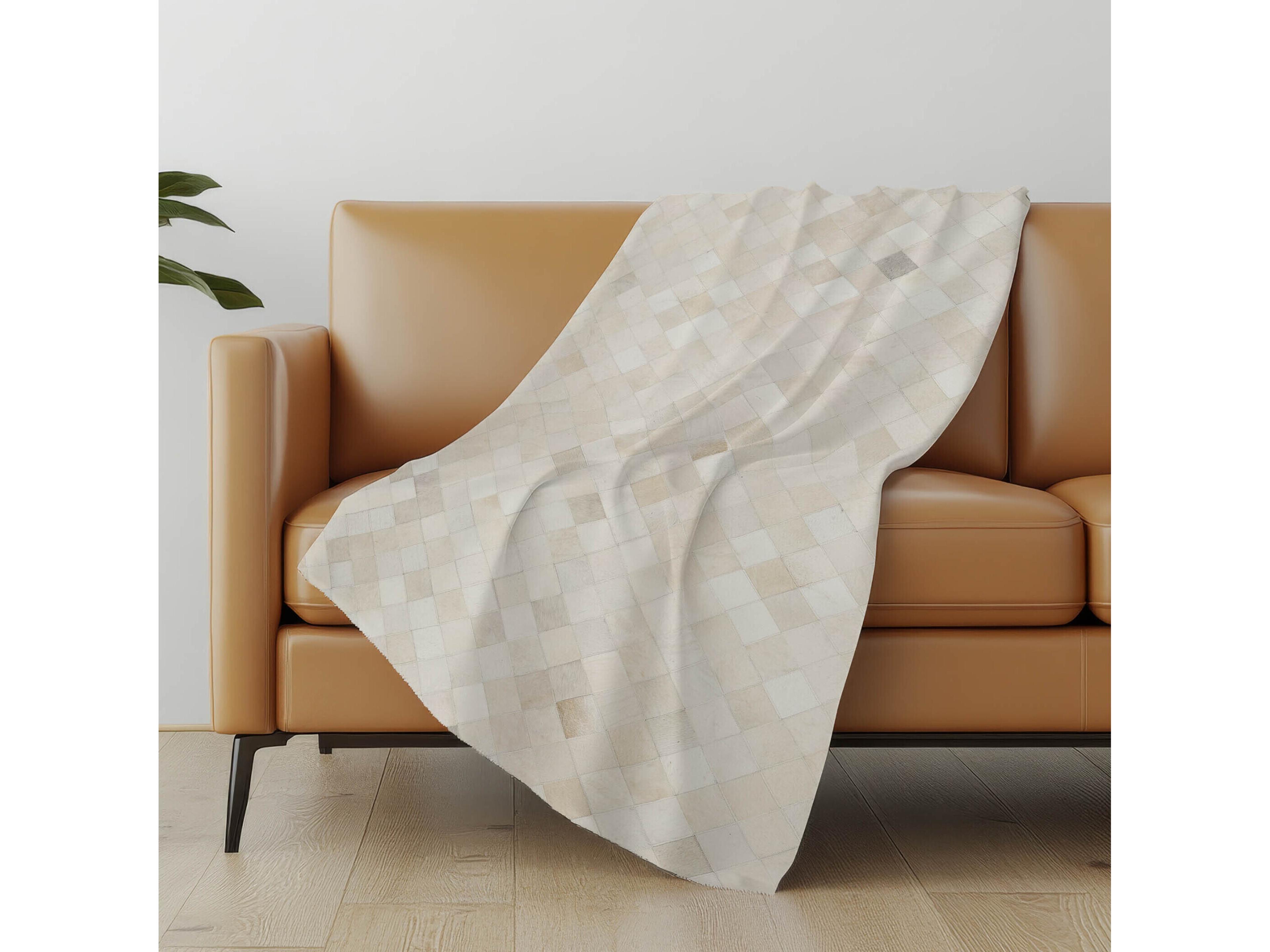 Dalyn Sherpa Ivory Polyester Throw
