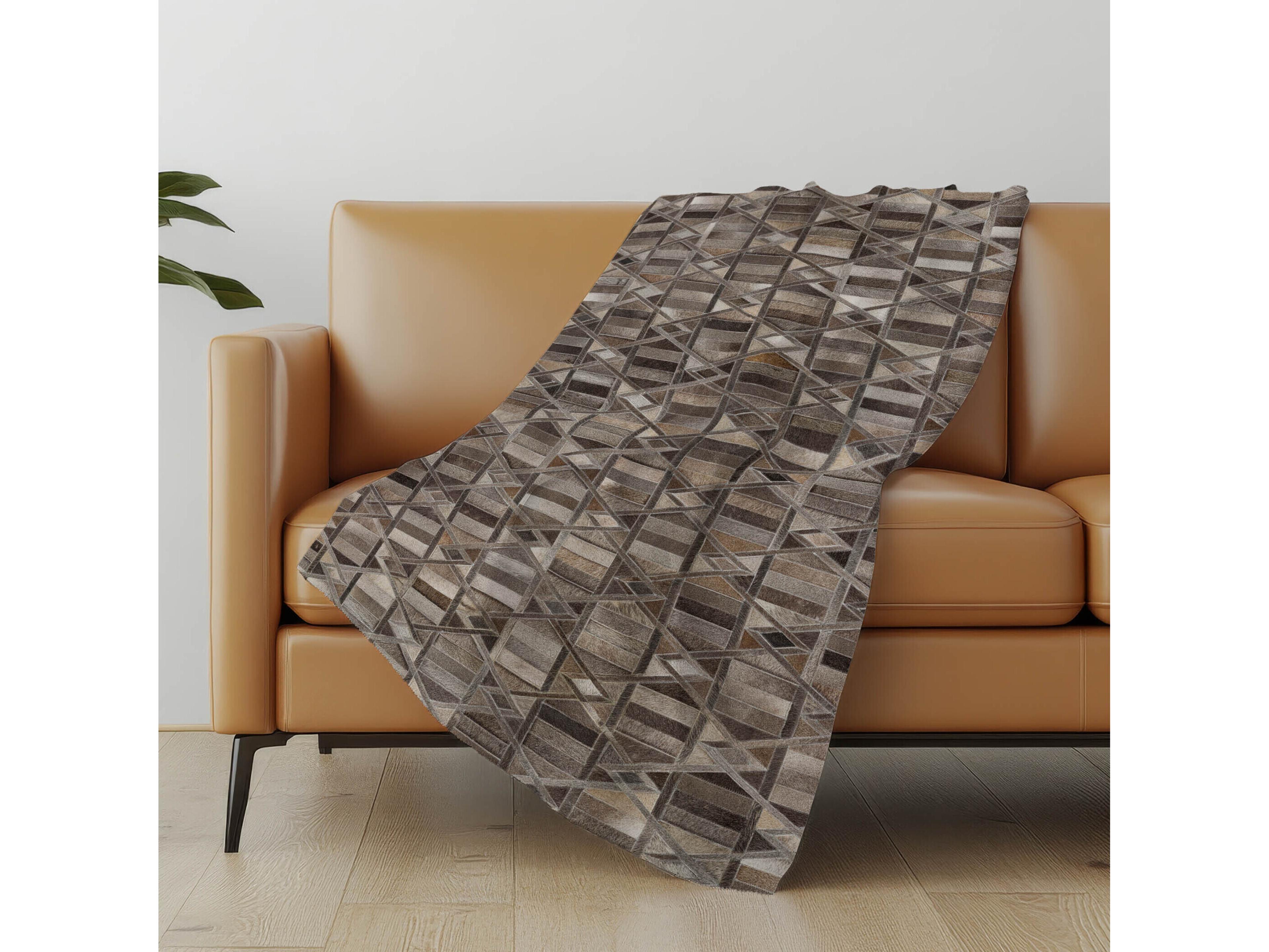 Dalyn Sherpa Gray Polyester Throw
